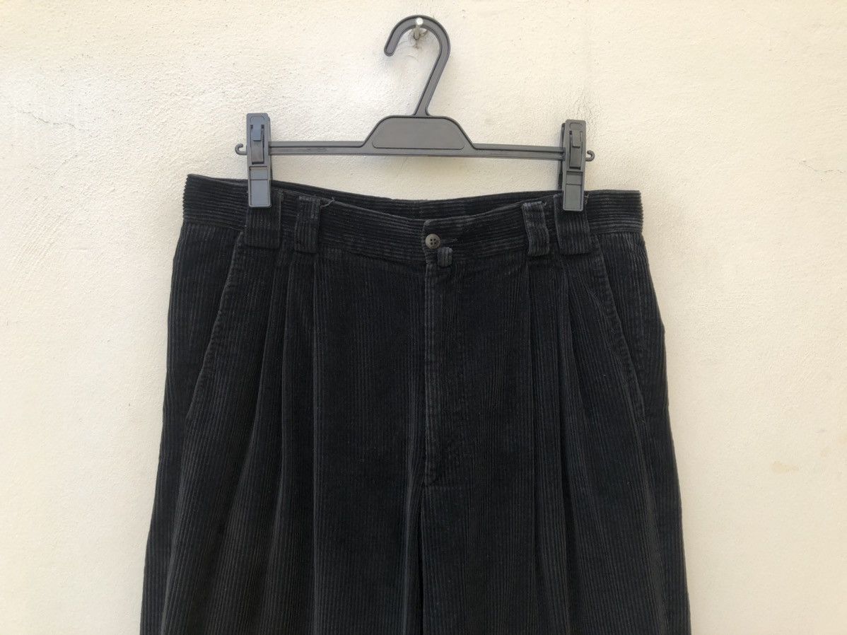 Versace Vintage Gianni Versace Couture Italy Black Corduroy Trouser Size US 34 / EU 50 - 2 Thumbnail