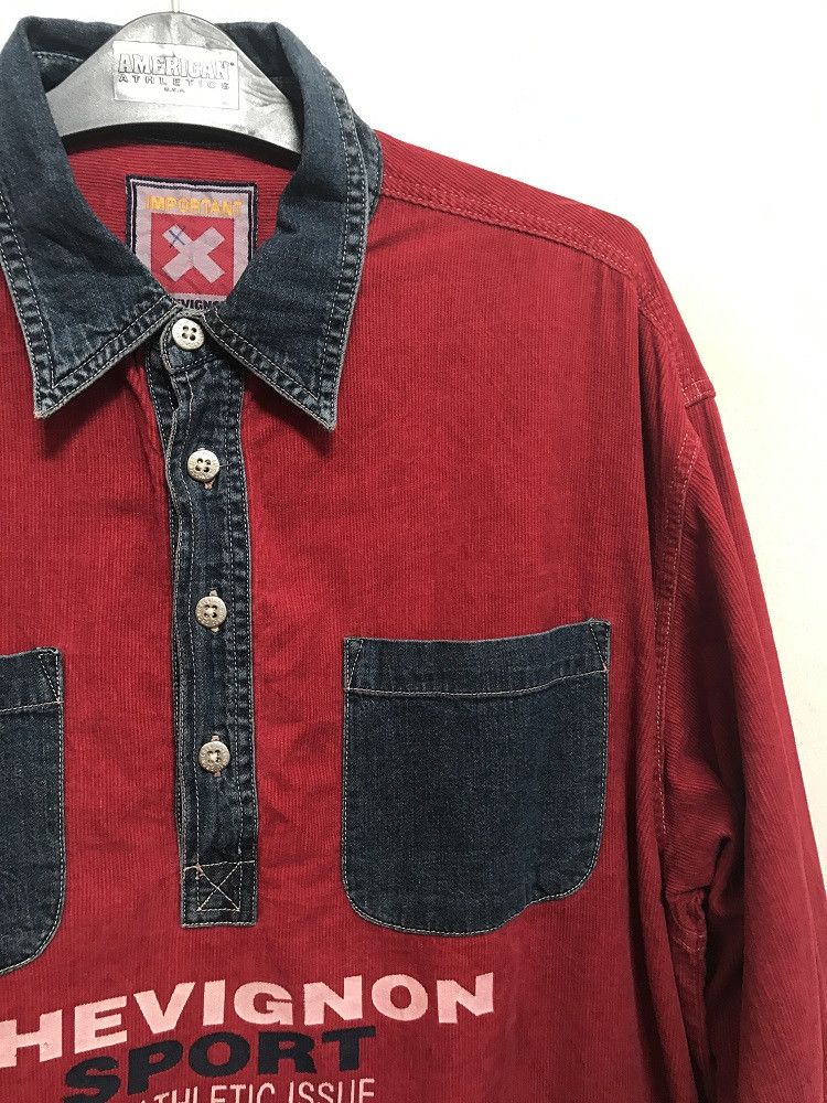 Chevignon Vintage Chevignon Sport The Athletic Issue Corduroy PullOver Size US L / EU 52-54 / 3 - 3 Thumbnail