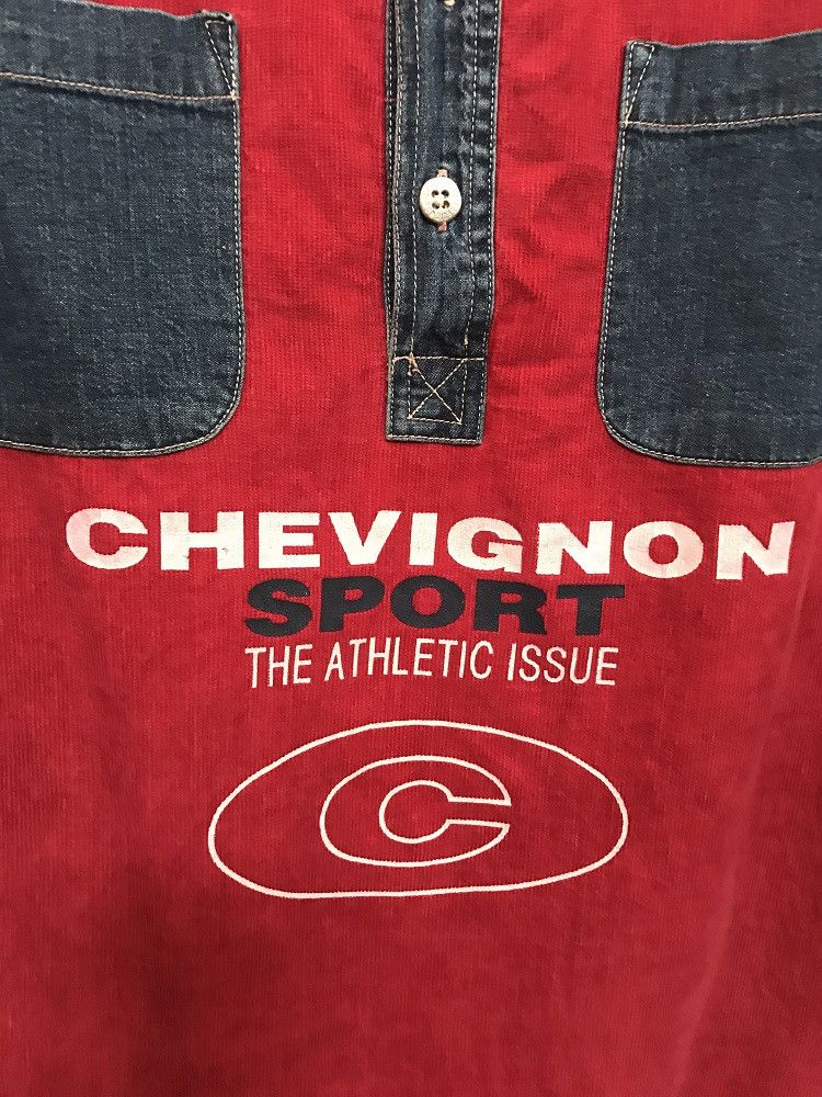Chevignon Vintage Chevignon Sport The Athletic Issue Corduroy PullOver Size US L / EU 52-54 / 3 - 4 Thumbnail