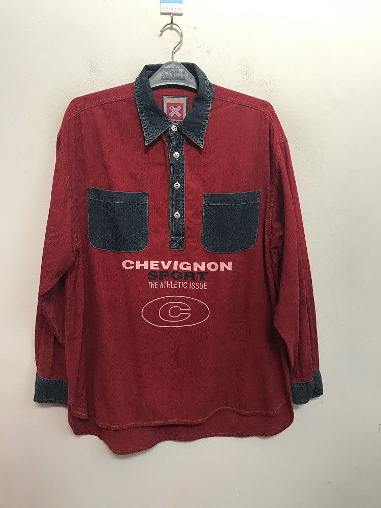 Chevignon Vintage Chevignon Sport The Athletic Issue Corduroy PullOver Size US L / EU 52-54 / 3 - 1 Thumbnail