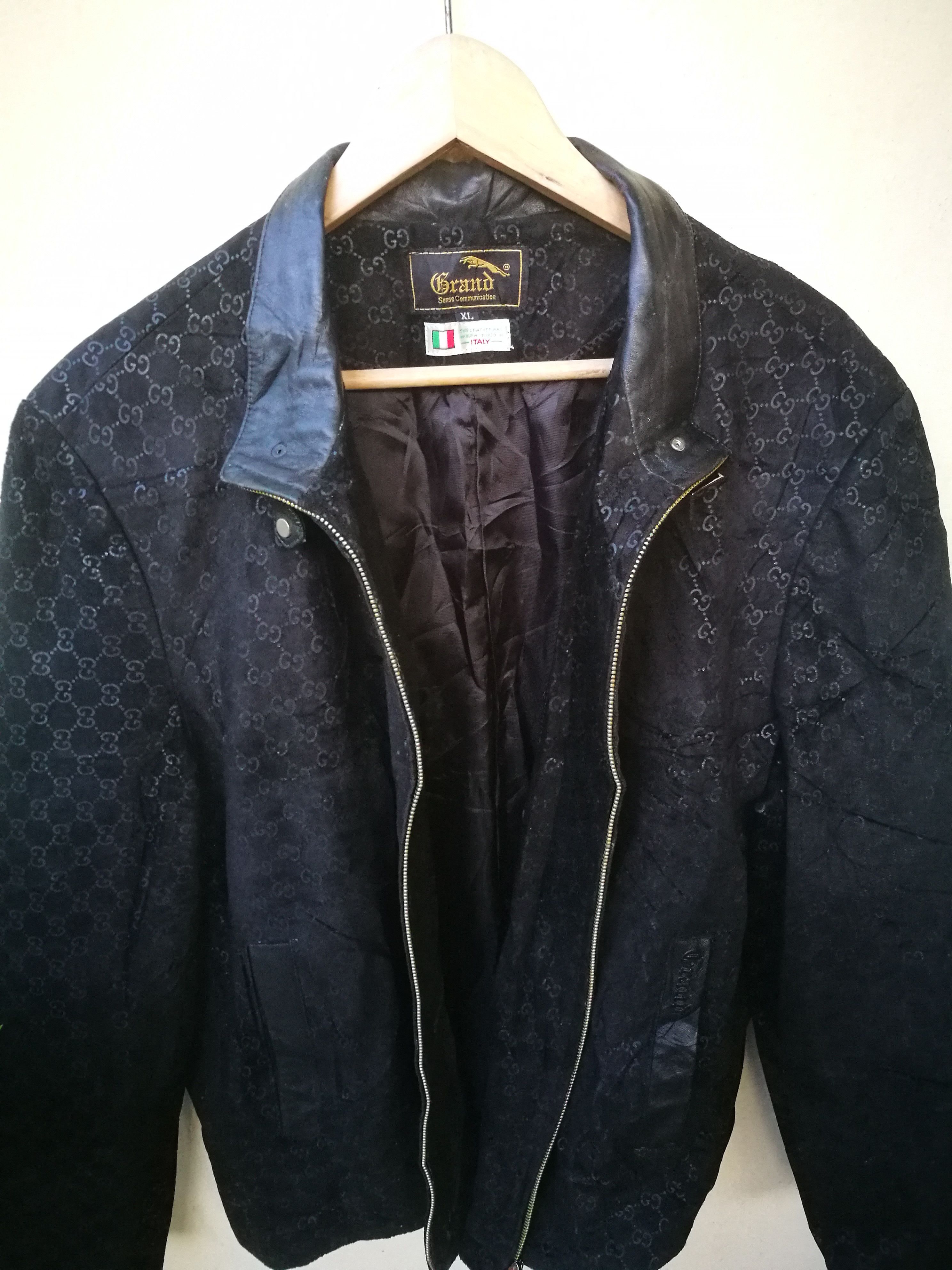Other Grand monogram GG inspired gucci leather jacket Size US XL / EU 56 / 4 - 1 Thumbnail