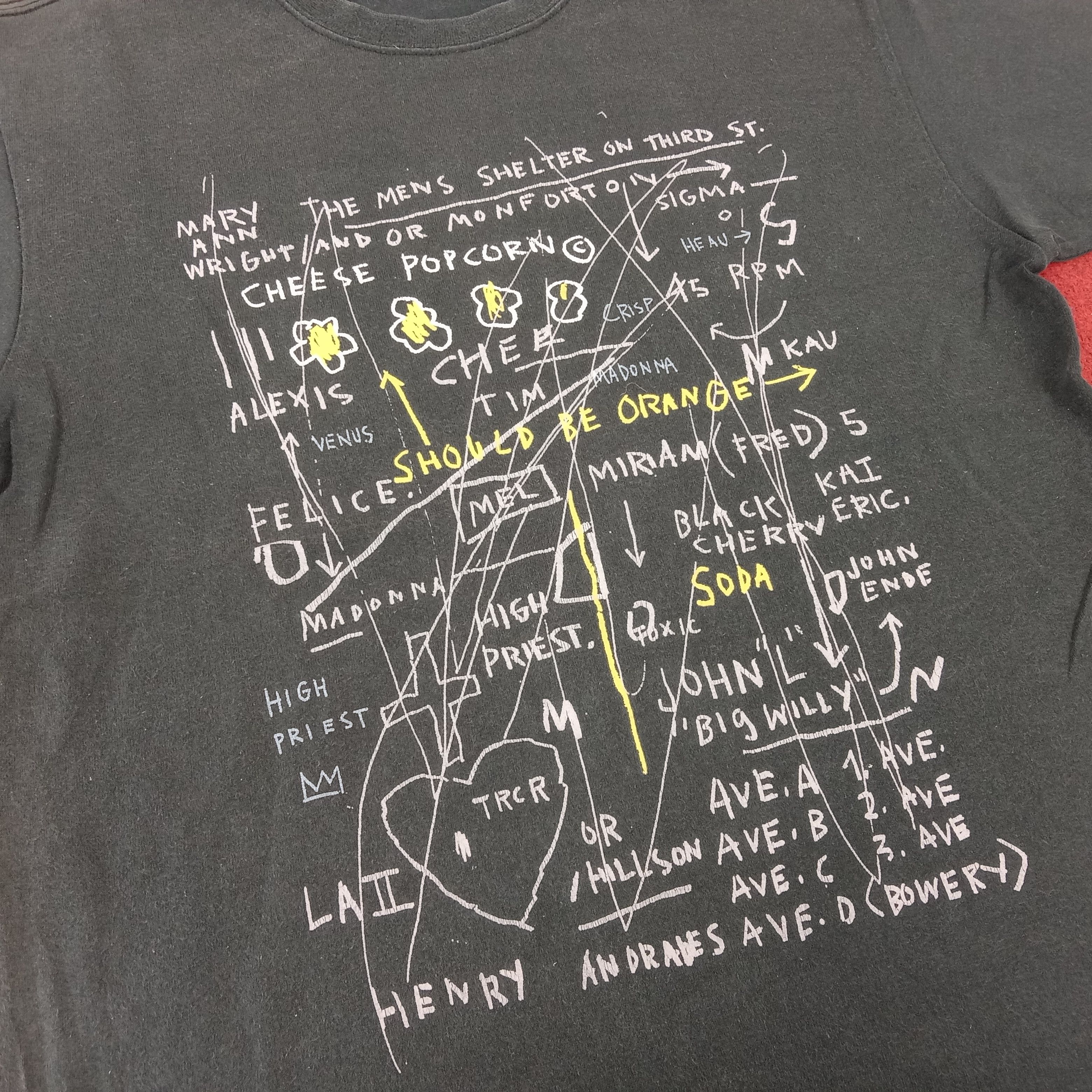 Jean-Michel Basquiat × Vintage Jean Michel Basquiat X Japanese Brand Art Design Tshirt Size US M / EU 48-50 / 2 - 2 Thumbnail