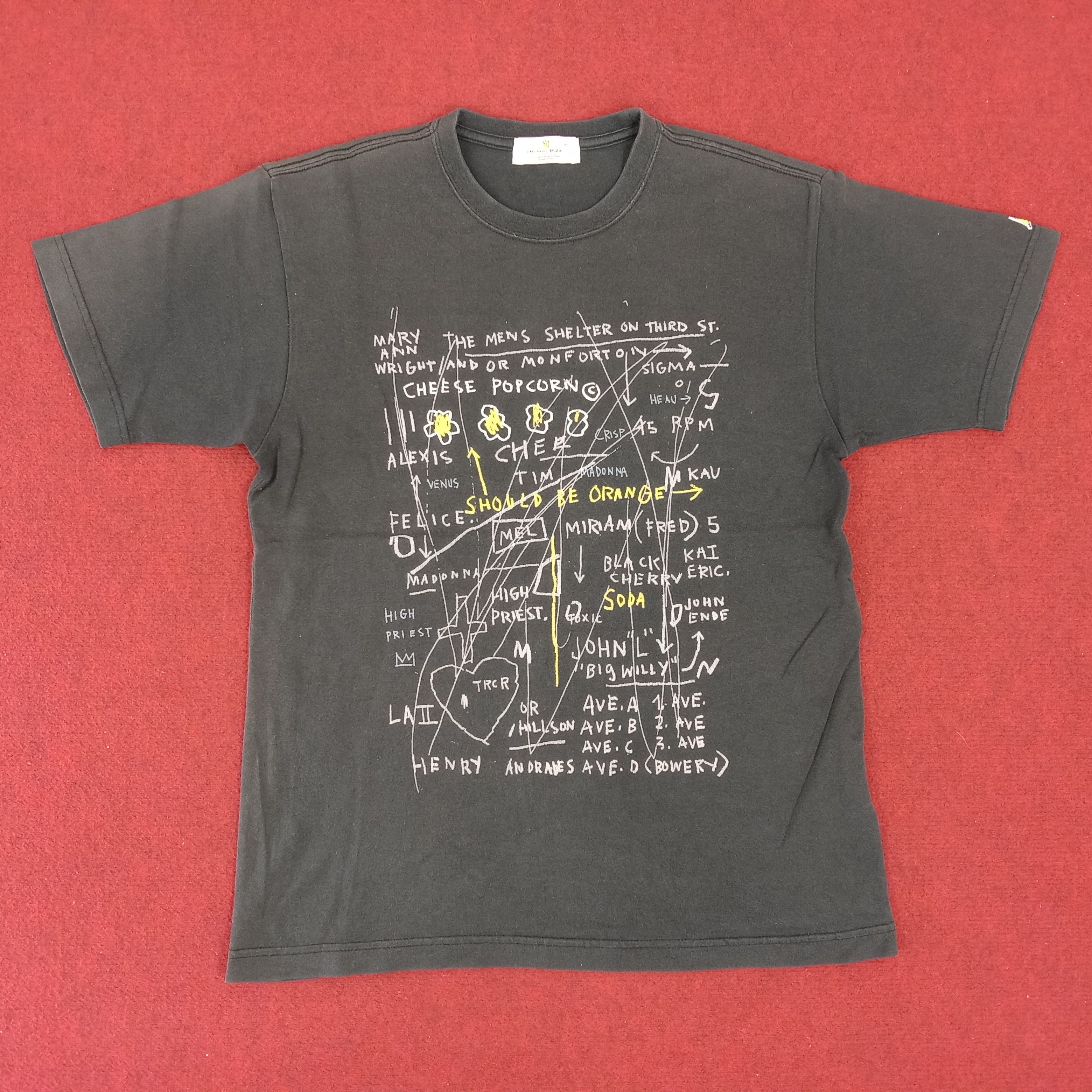 Jean-Michel Basquiat × Vintage Jean Michel Basquiat X Japanese Brand Art Design Tshirt Size US M / EU 48-50 / 2 - 1 Thumbnail
