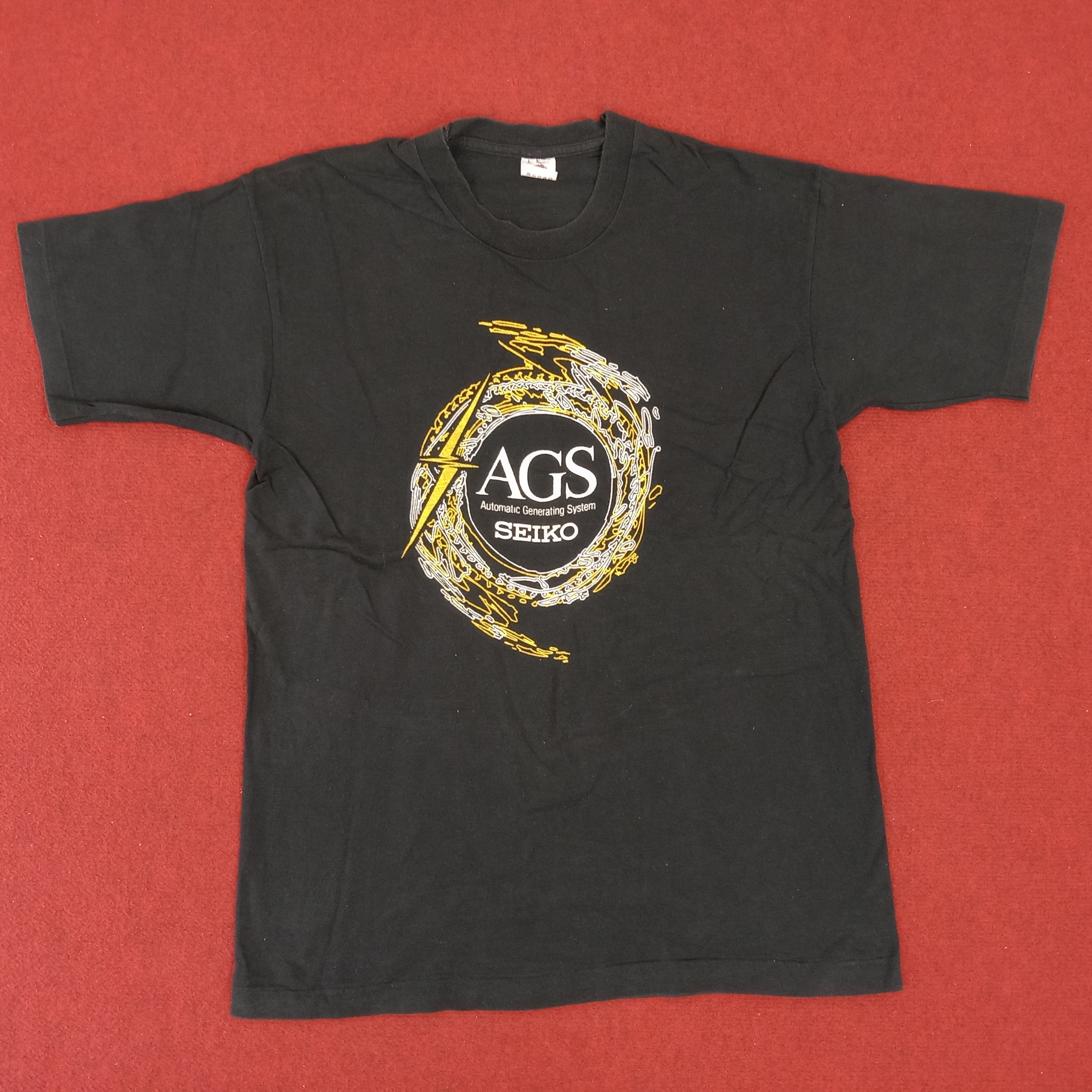Seiko × Vintage AGS Seiko Japanese Watch Brand Center Design Vintage Tshirt Size US L / EU 52-54 / 3 - 1 Thumbnail
