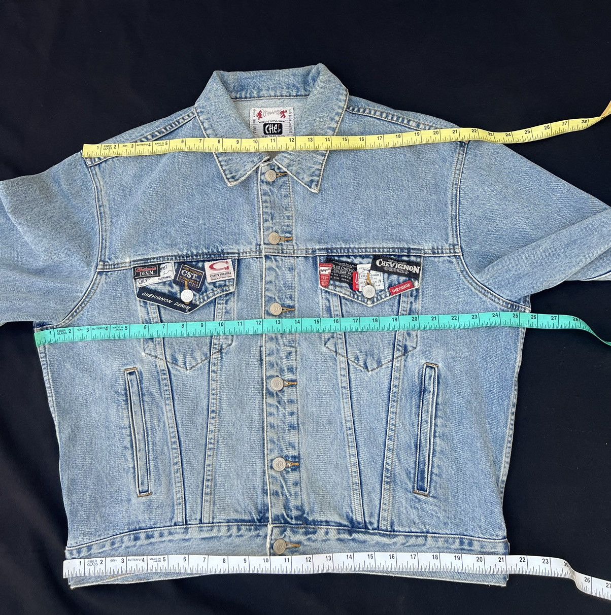 Chevignon Vintage Chevignon Paris All Over Patches Denim Trucker Size US XL / EU 56 / 4 - 2 Thumbnail