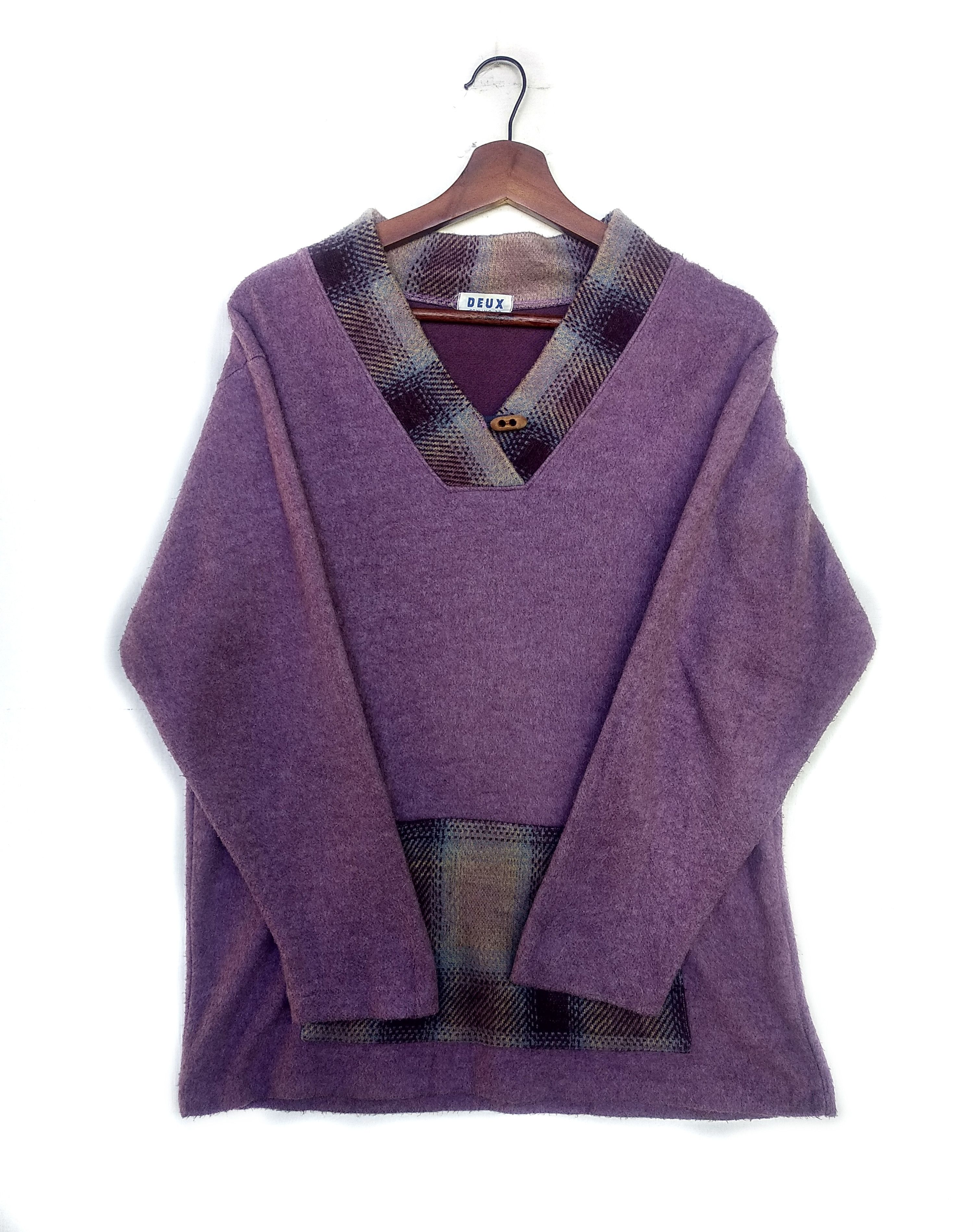 Other Vintage Deux Knitwear Sweatshirt....Rare Design Size US M / EU 48-50 / 2 - 2 Thumbnail