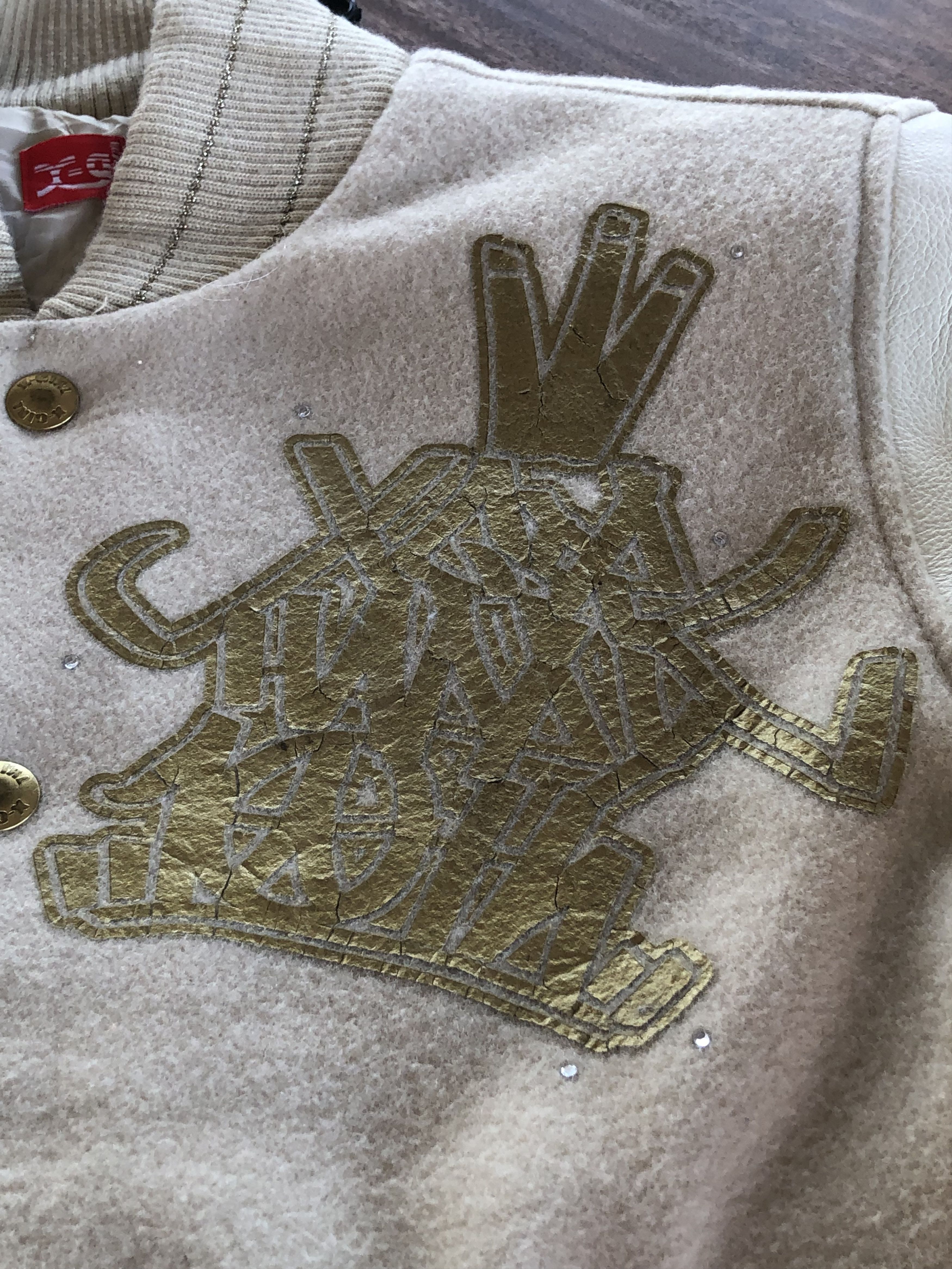 Japanese Brand X-GIRL COW HIDE LEATHER & WOOL VARSITY JACKET Size US S / EU 44-46 / 1 - 17 Thumbnail