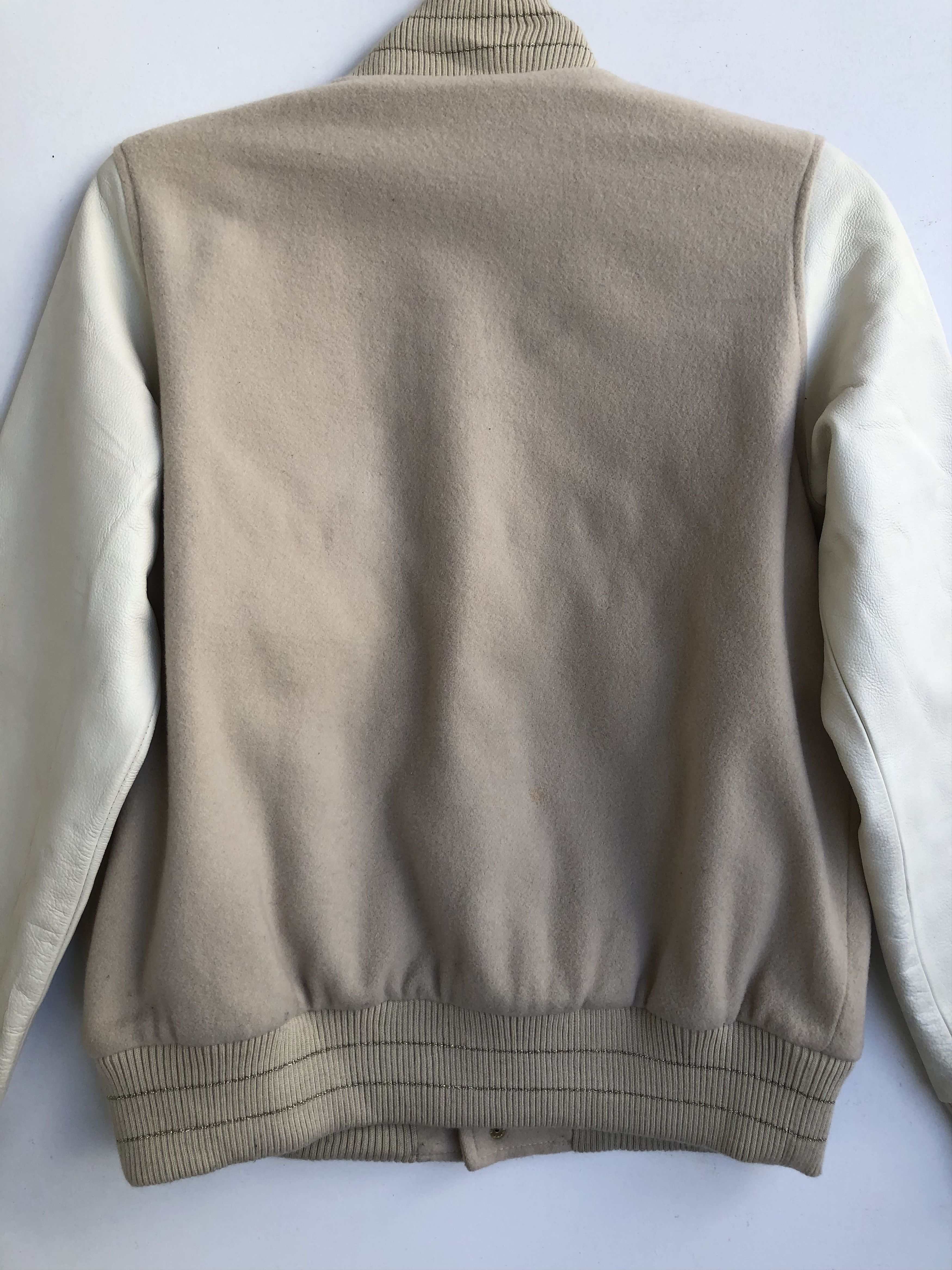 Japanese Brand X-GIRL COW HIDE LEATHER & WOOL VARSITY JACKET Size US S / EU 44-46 / 1 - 13 Thumbnail