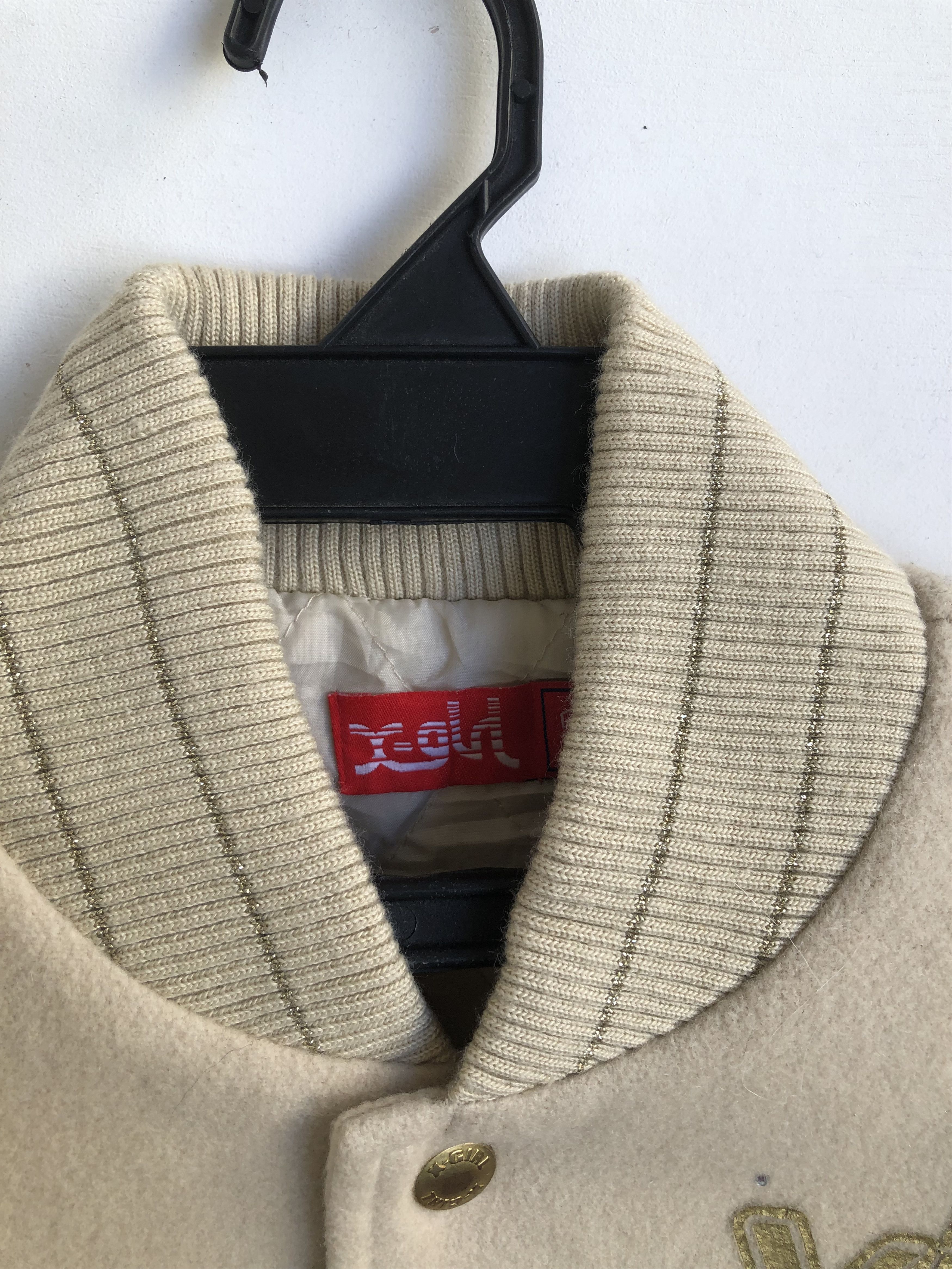 Japanese Brand X-GIRL COW HIDE LEATHER & WOOL VARSITY JACKET Size US S / EU 44-46 / 1 - 11 Thumbnail
