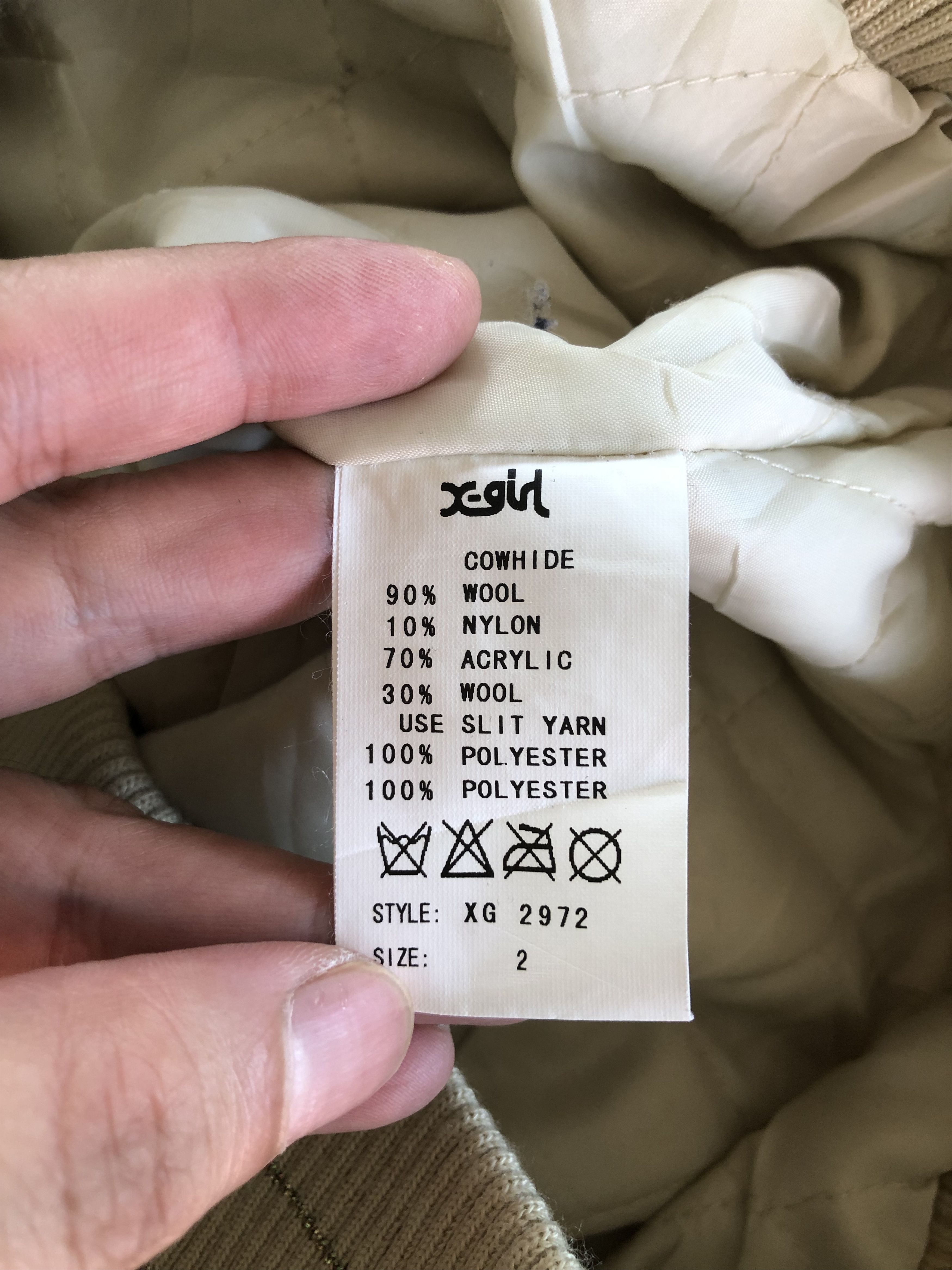 Japanese Brand X-GIRL COW HIDE LEATHER & WOOL VARSITY JACKET Size US S / EU 44-46 / 1 - 16 Thumbnail