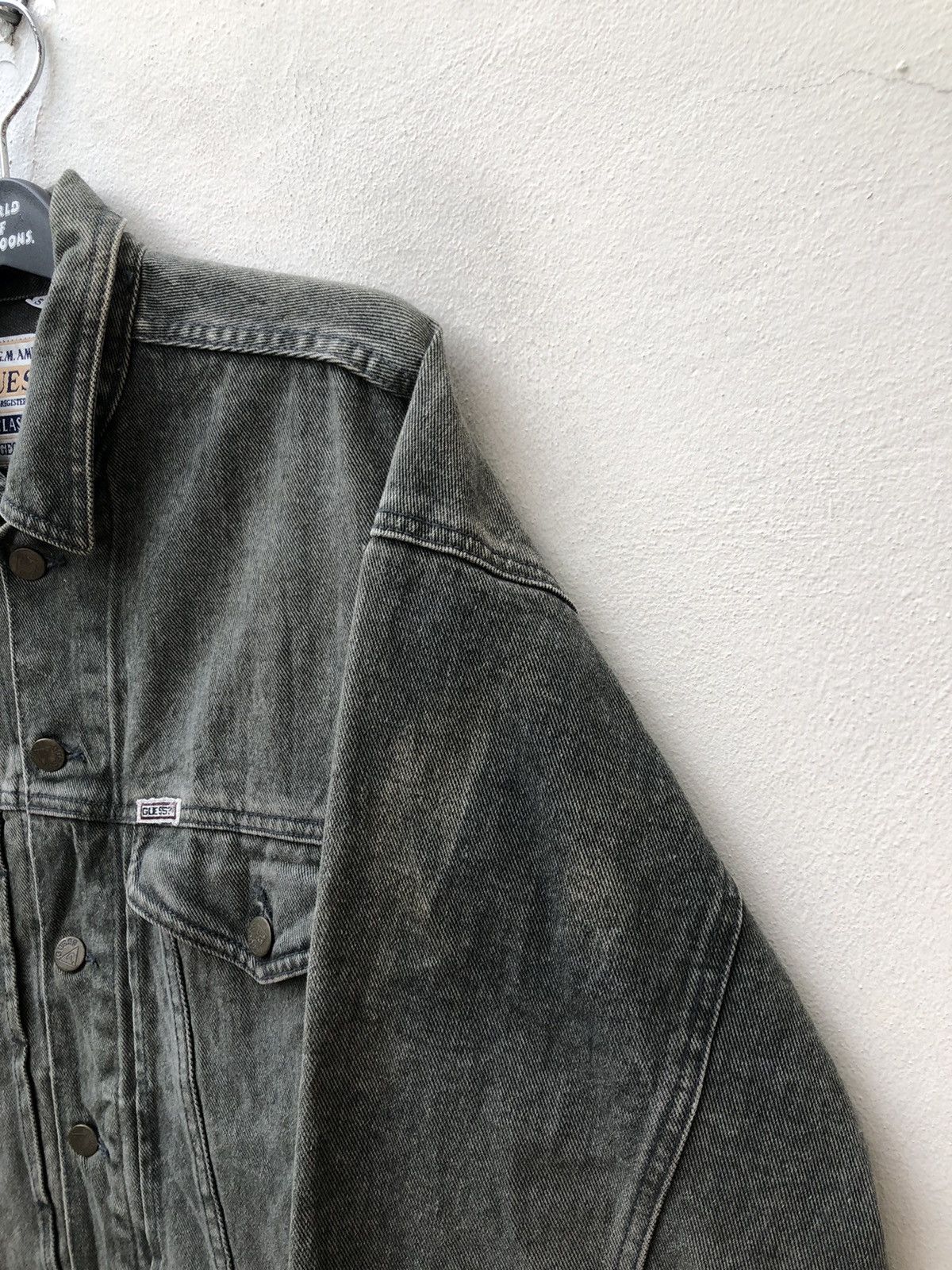 Guess Vintage 90s Guess Usa Baggy Faded Green Denim Jacket Classic Size US S / EU 44-46 / 1 - 2 Thumbnail