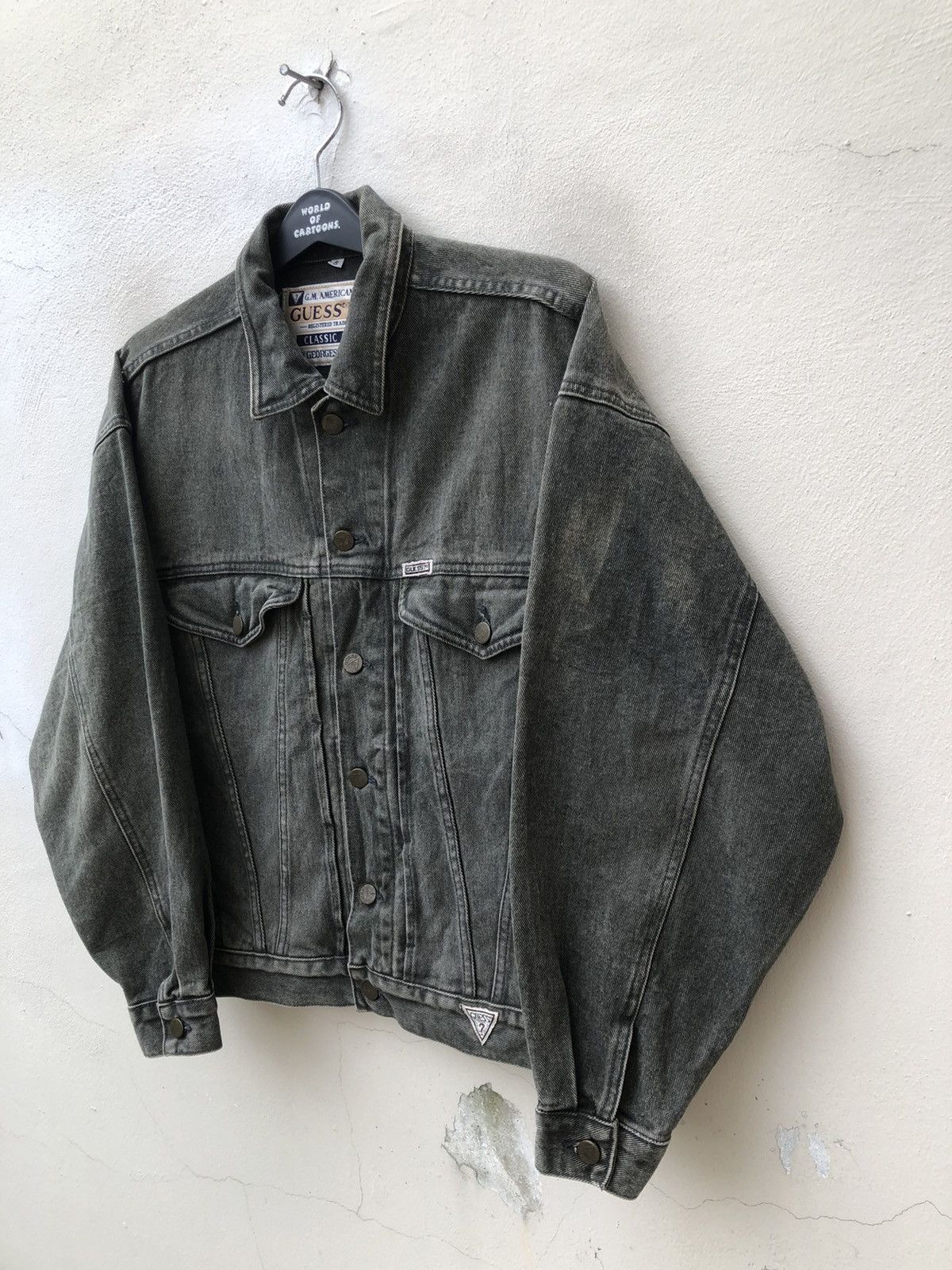 Guess Vintage 90s Guess Usa Baggy Faded Green Denim Jacket Classic Size US S / EU 44-46 / 1 - 3 Thumbnail