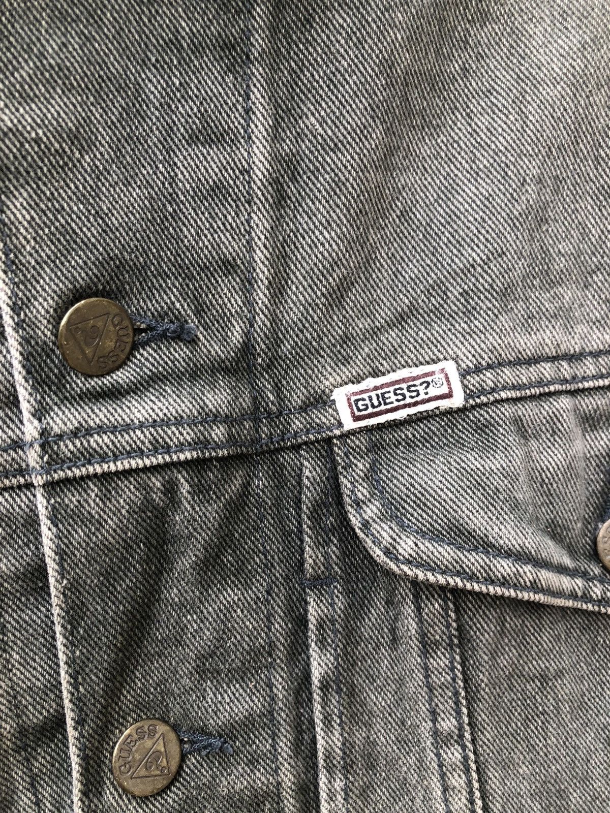 Guess Vintage 90s Guess Usa Baggy Faded Green Denim Jacket Classic Size US S / EU 44-46 / 1 - 8 Thumbnail
