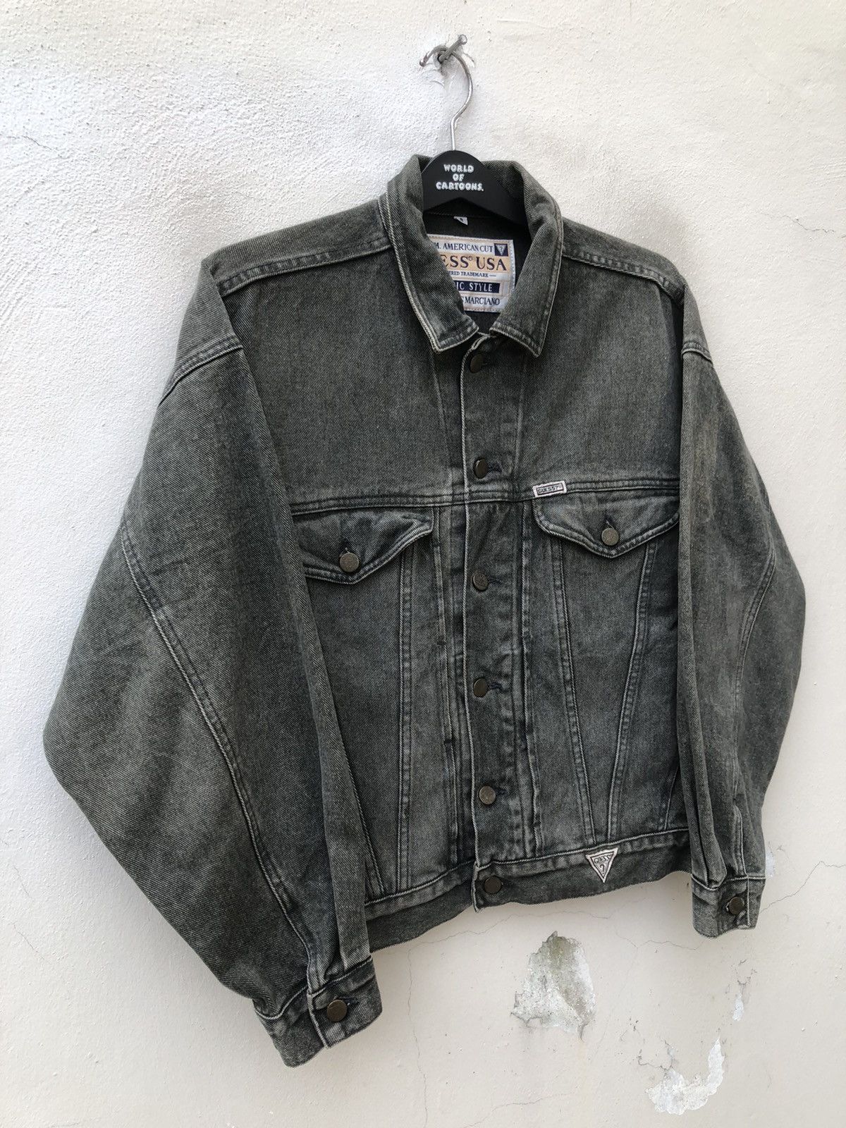 Guess Vintage 90s Guess Usa Baggy Faded Green Denim Jacket Classic Size US S / EU 44-46 / 1 - 4 Thumbnail