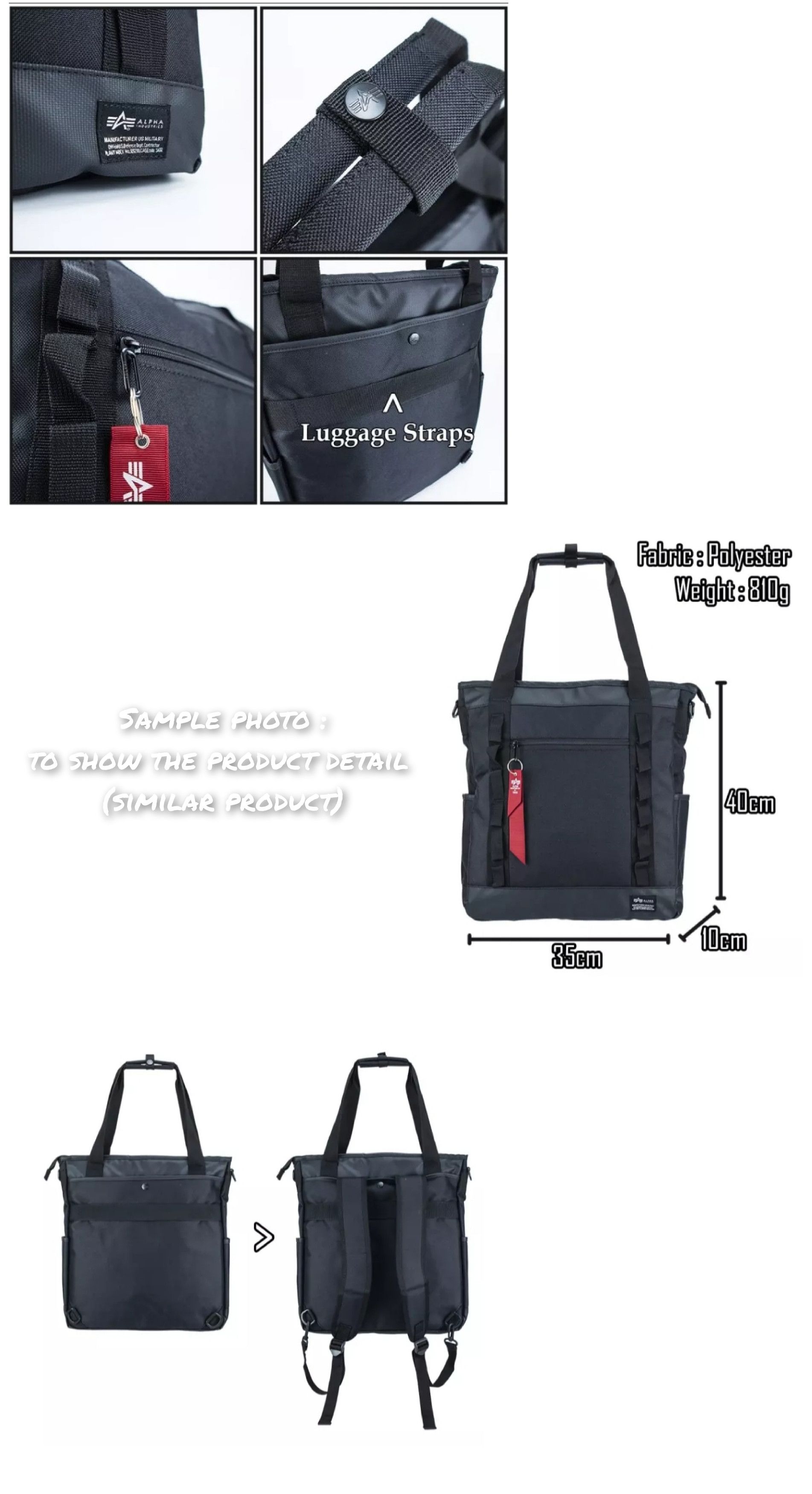 Alpha Industries ALPHA INDUSTRIES 3 WAY BAG Size ONE SIZE - 25 Thumbnail