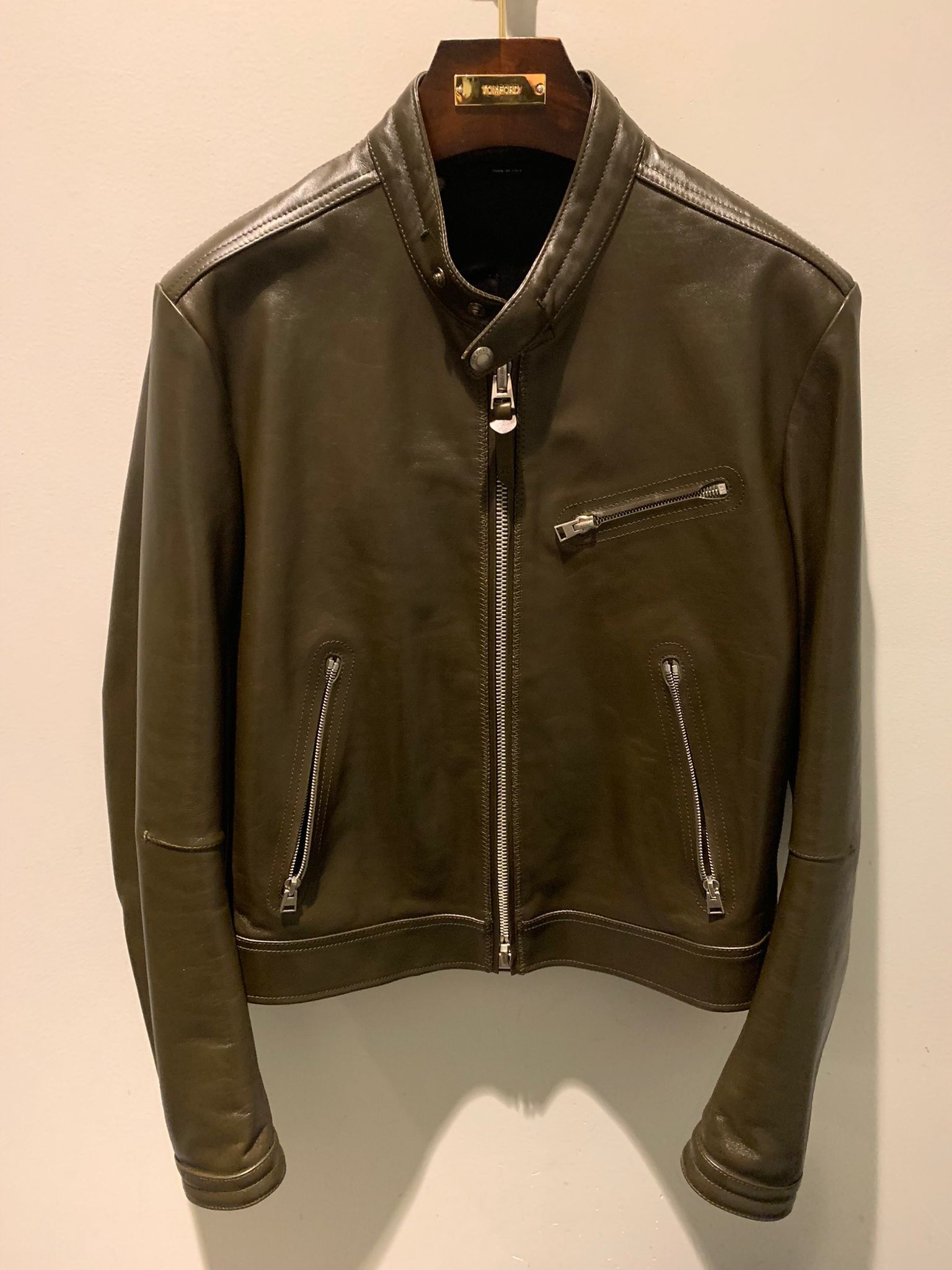 Tom Ford Leather Jacket in Military color Size US L / EU 52-54 / 3 - 1 Preview
