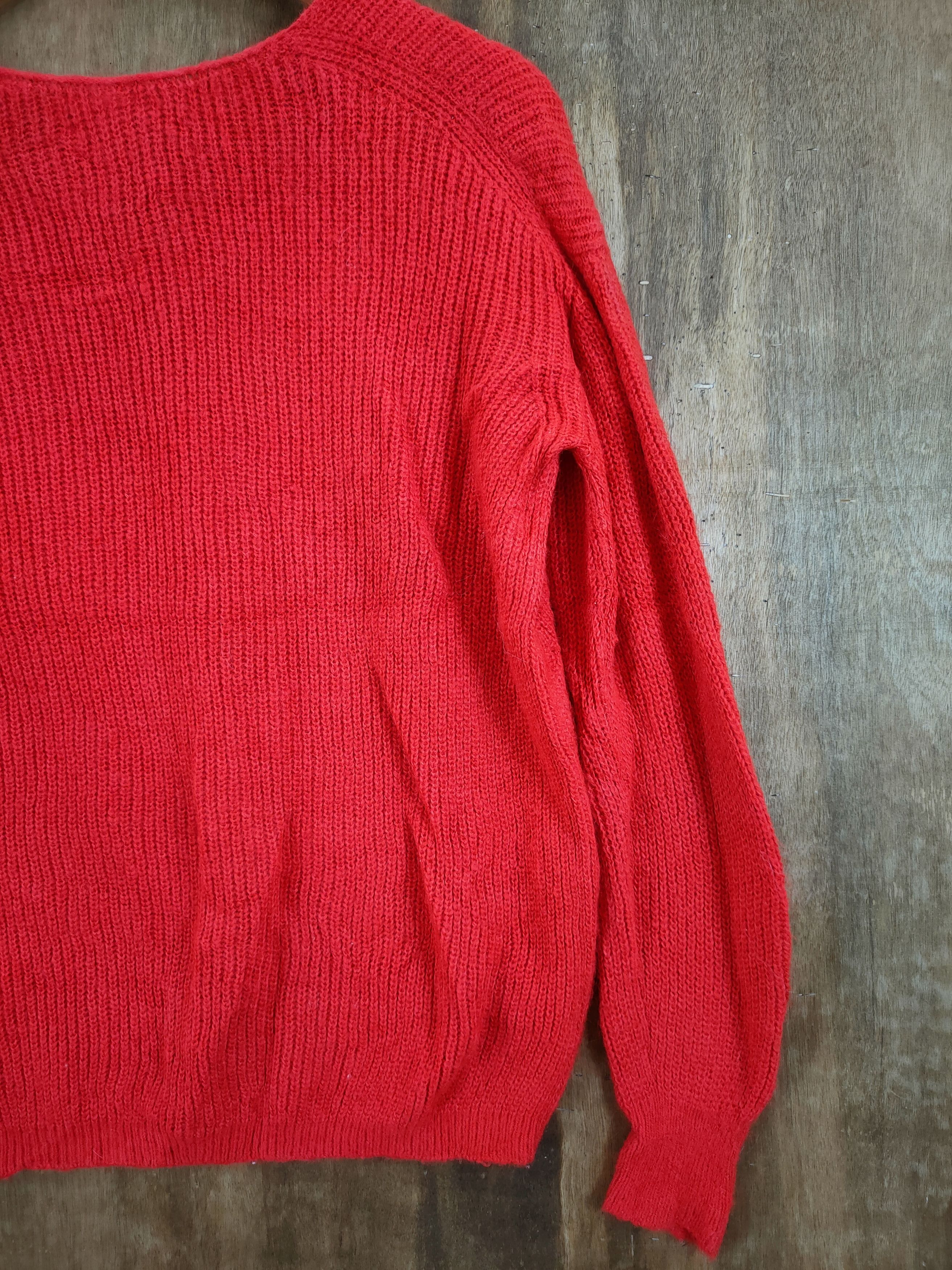 Japanese Brand D Qtume red knitwear sweatshirt made in japan #46-940 Size US M / EU 48-50 / 2 - 12 Thumbnail