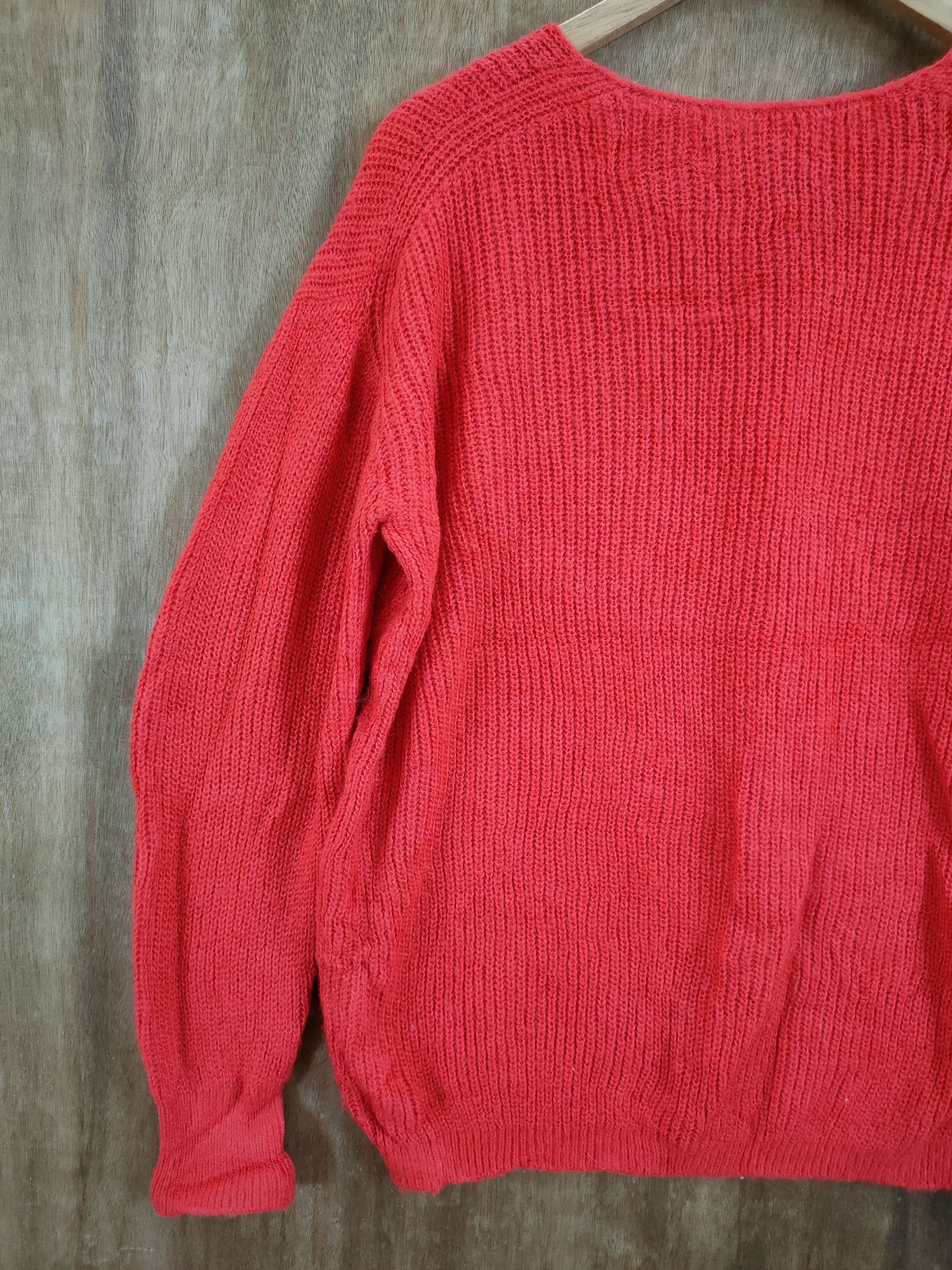Japanese Brand D Qtume red knitwear sweatshirt made in japan #46-940 Size US M / EU 48-50 / 2 - 11 Thumbnail