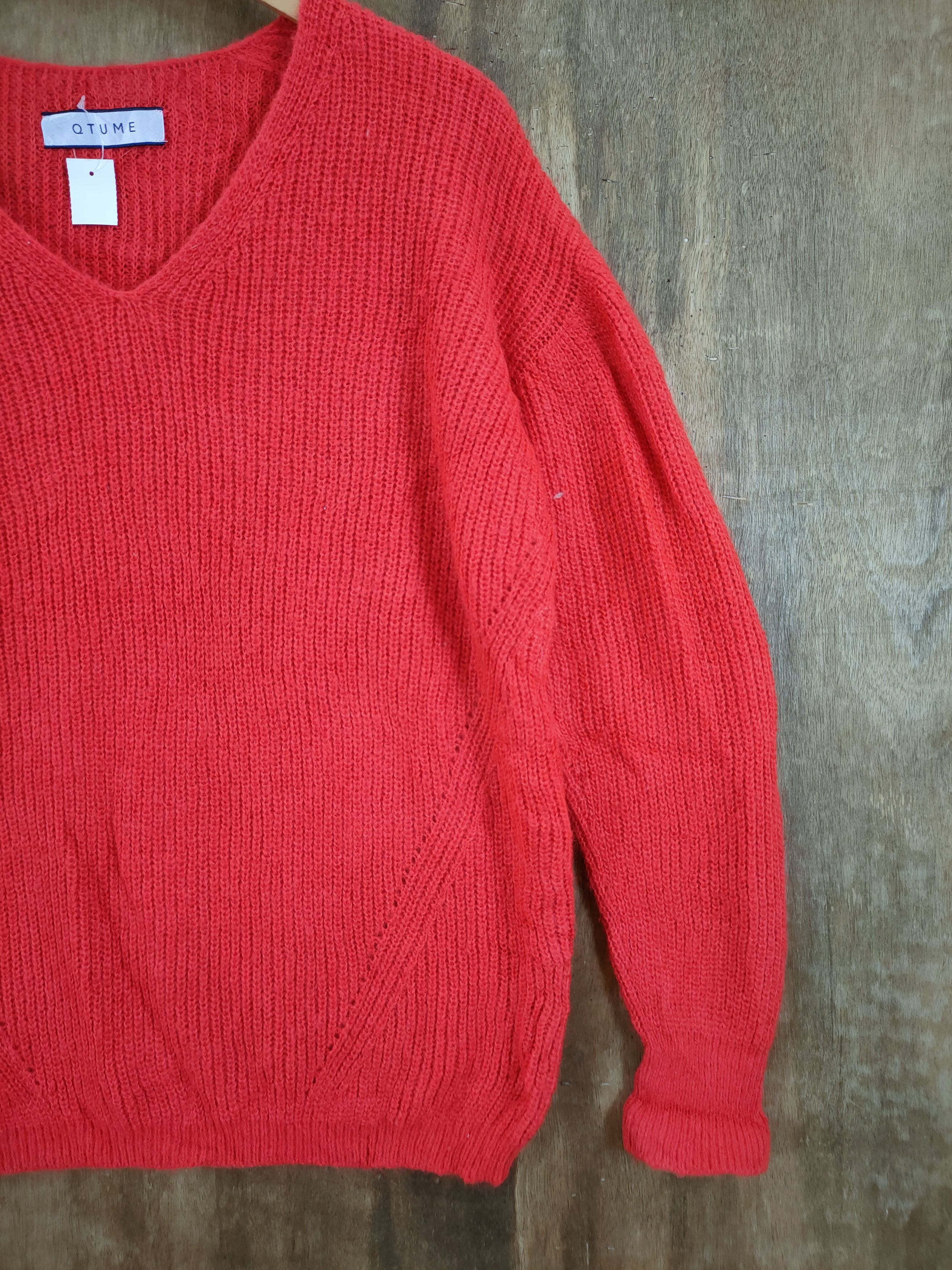 Japanese Brand D Qtume red knitwear sweatshirt made in japan #46-940 Size US M / EU 48-50 / 2 - 3 Thumbnail