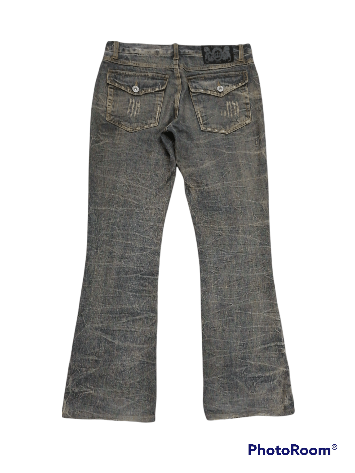 Hysteric Glamour × Japanese Brand HOT🔥Lowbox Flare Distressed Denim Pants Size US 32 / EU 48 - 5 Thumbnail