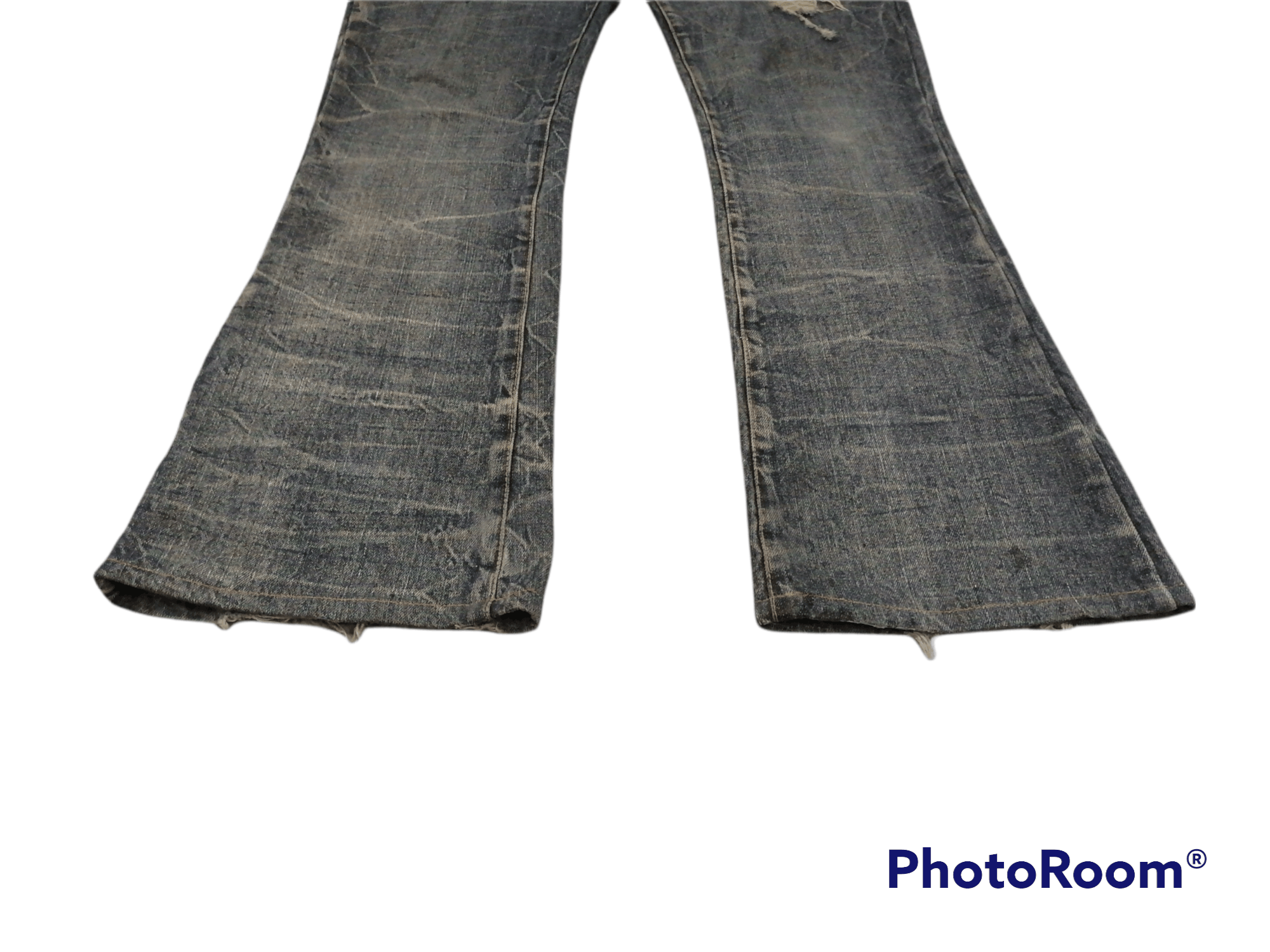 Hysteric Glamour × Japanese Brand HOT🔥Lowbox Flare Distressed Denim Pants Size US 32 / EU 48 - 2 Thumbnail