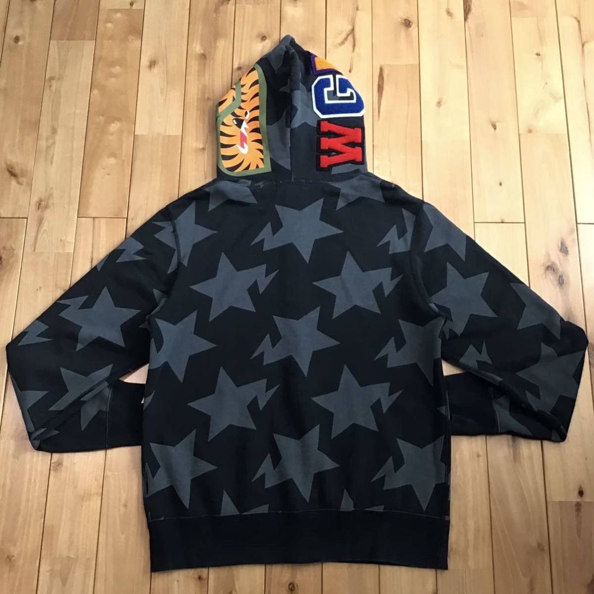 Bape BAPE STA shark full zip hoodie black a bathing ape STAR | Grailed