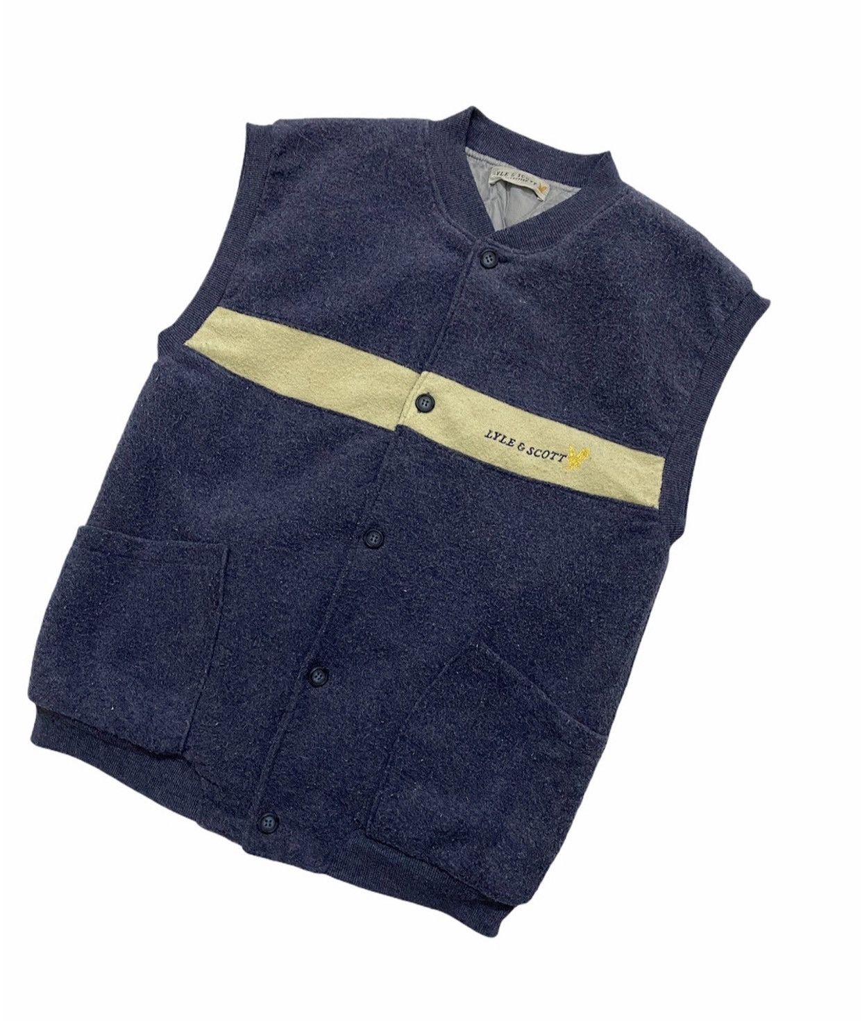 Japanese Brand × Lyle & Scott × Vintage Vintage Lyle & Scott Fleece Vest Jacket Size US M / EU 48-50 / 2 - 2 Thumbnail
