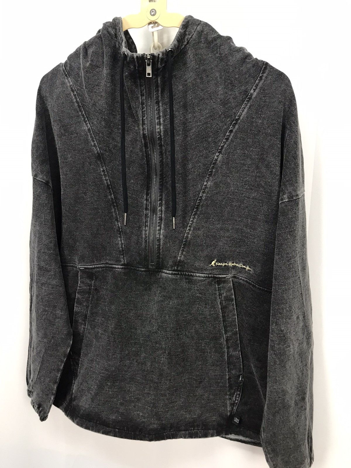 Kangol Kangol half zipper hoodie distressed Size US M / EU 48-50 / 2 - 3 Thumbnail