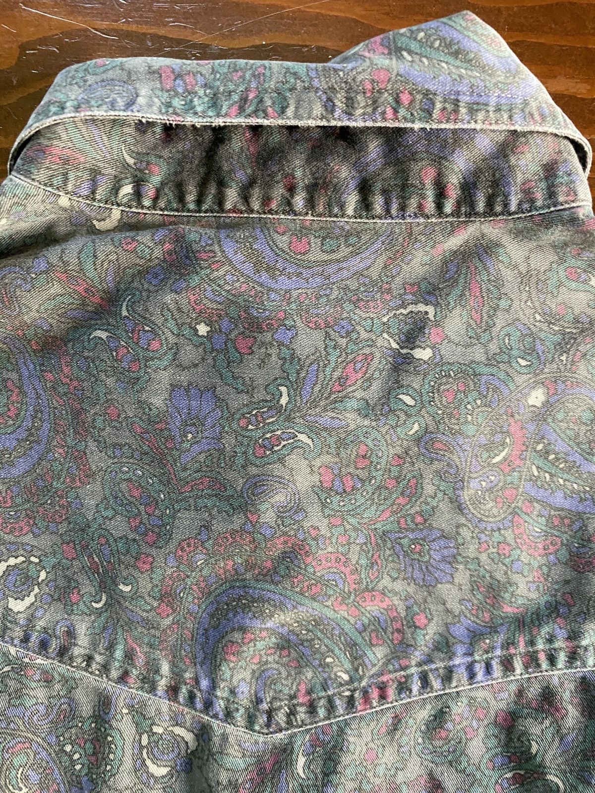 Larry Mahan Vintage 80’s Larry Mahan Faded Paisley Denim Button Up Size US S / EU 44-46 / 1 - 17 Thumbnail
