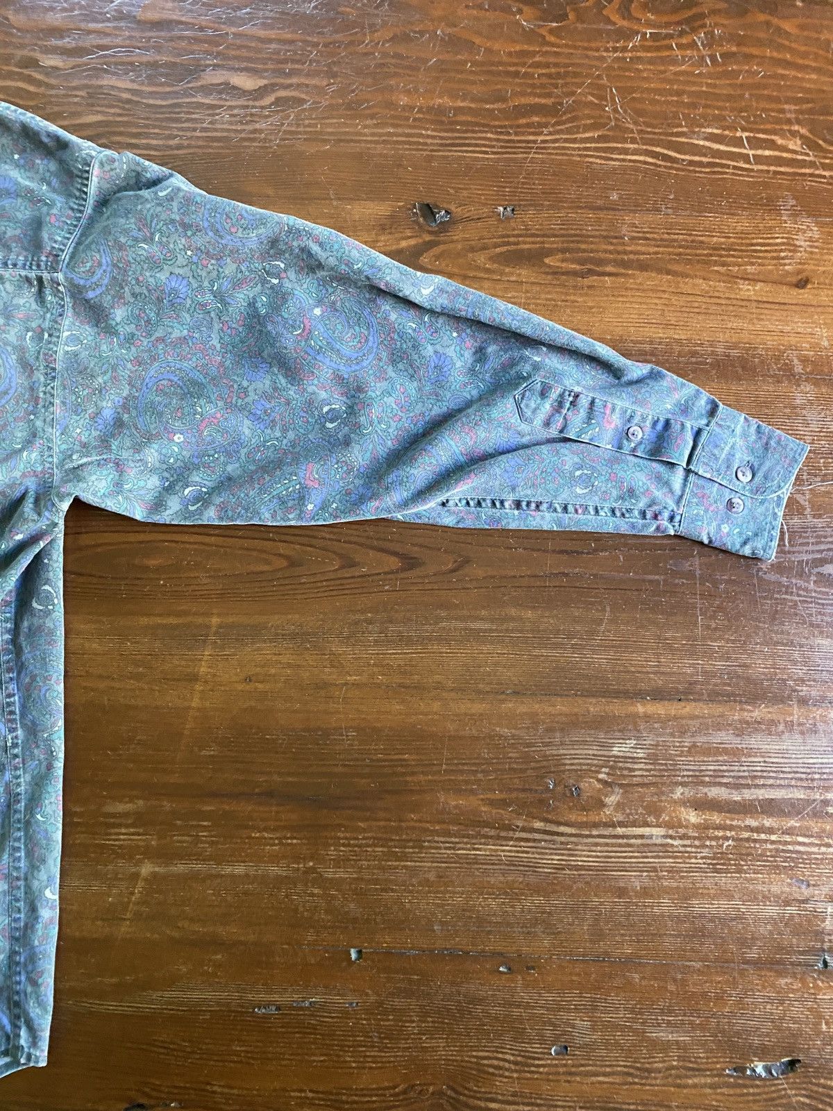 Larry Mahan Vintage 80’s Larry Mahan Faded Paisley Denim Button Up Size US S / EU 44-46 / 1 - 18 Thumbnail