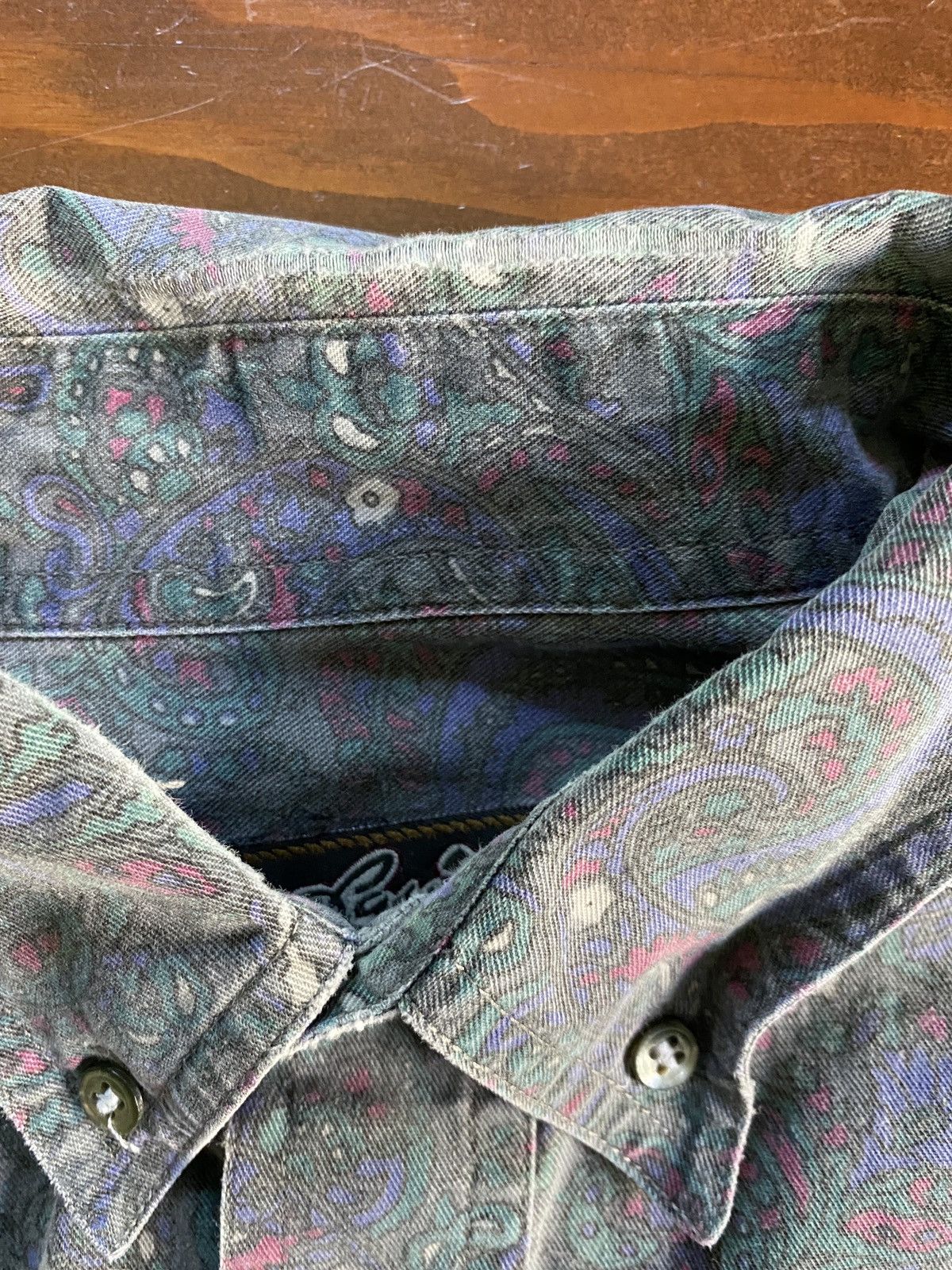 Larry Mahan Vintage 80’s Larry Mahan Faded Paisley Denim Button Up Size US S / EU 44-46 / 1 - 4 Thumbnail