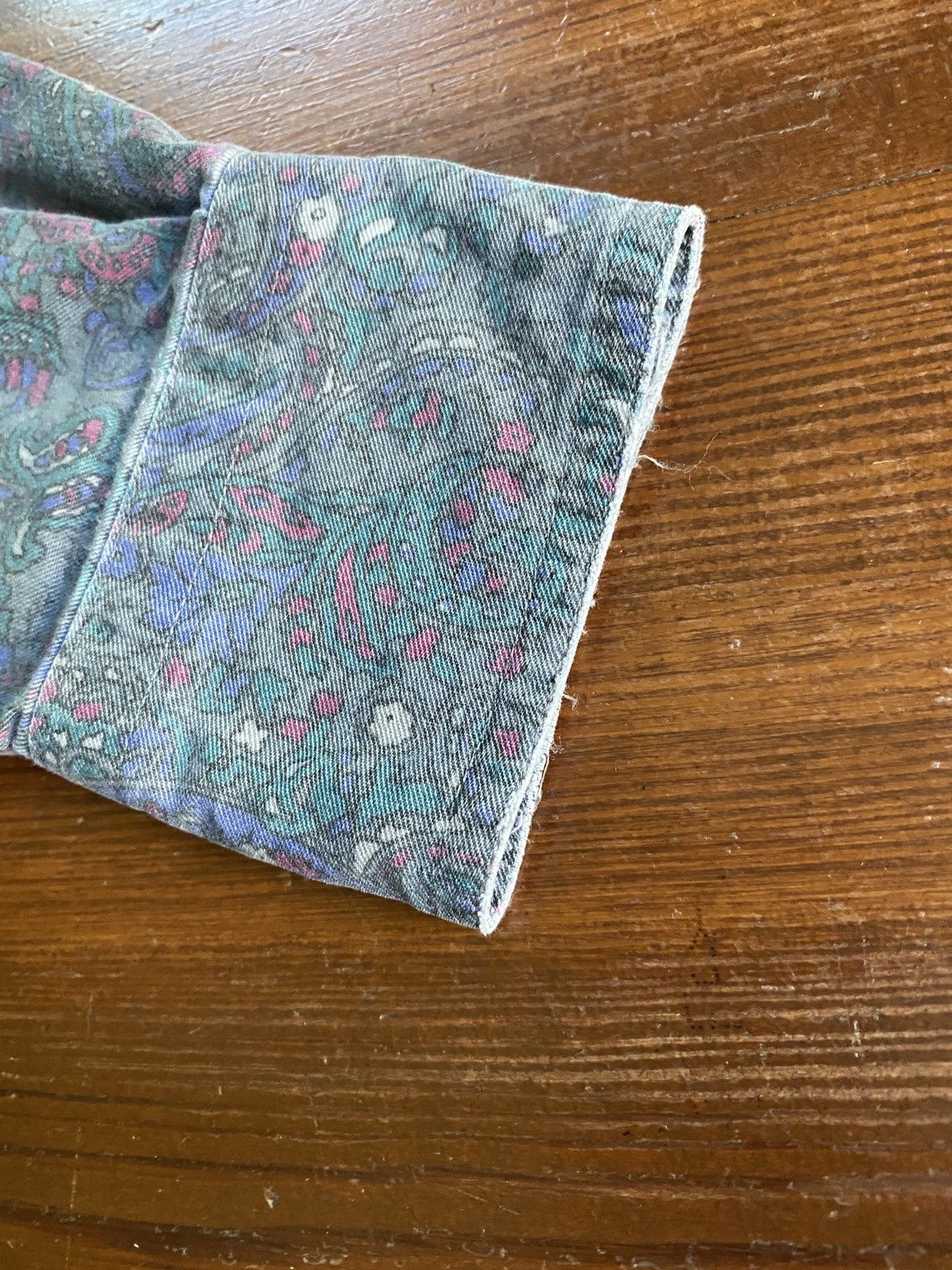 Larry Mahan Vintage 80’s Larry Mahan Faded Paisley Denim Button Up Size US S / EU 44-46 / 1 - 11 Thumbnail