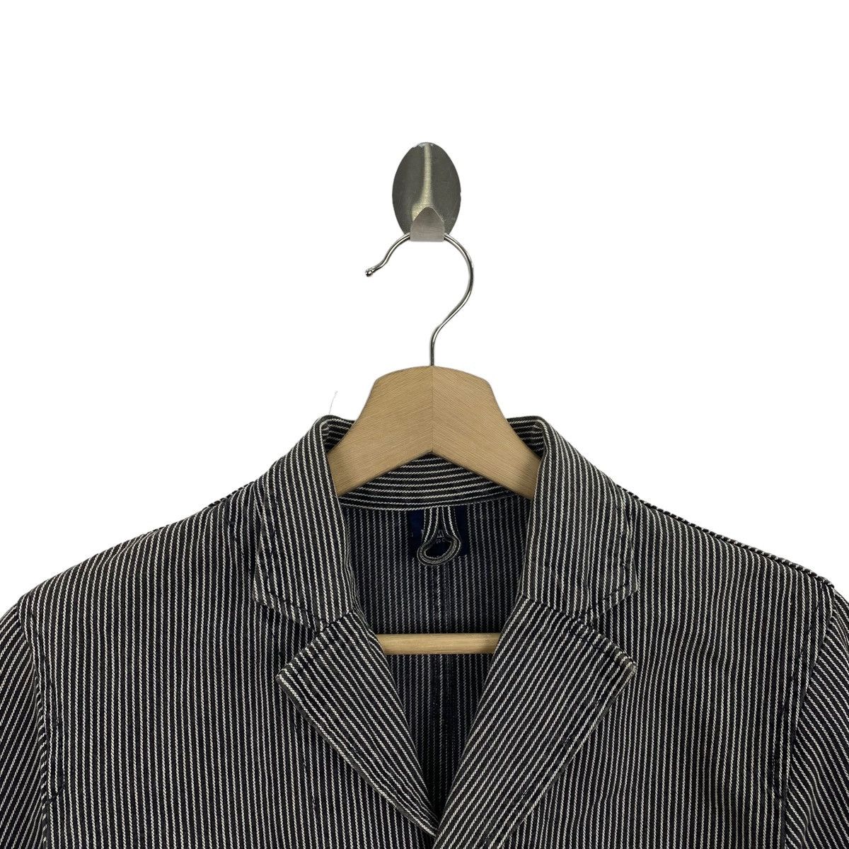 Japanese Brand DOMINGO CO. LTD Hickory Stripes Button Up Linen Coat Jacket Size US S / EU 44-46 / 1 - 2 Thumbnail