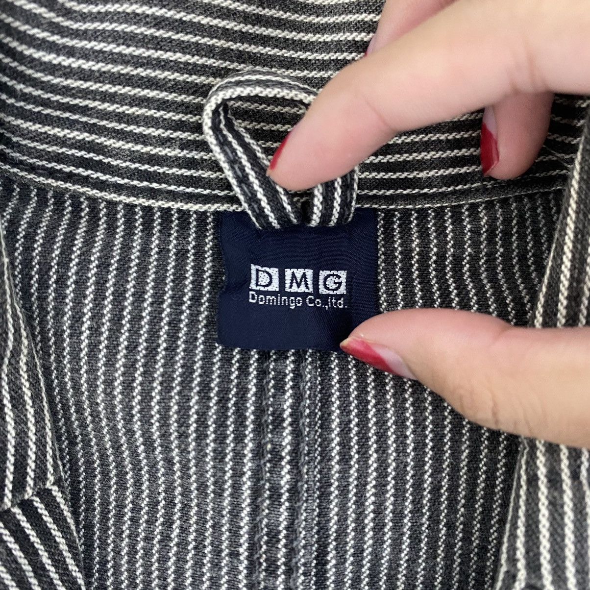Japanese Brand DOMINGO CO. LTD Hickory Stripes Button Up Linen Coat Jacket Size US S / EU 44-46 / 1 - 4 Thumbnail