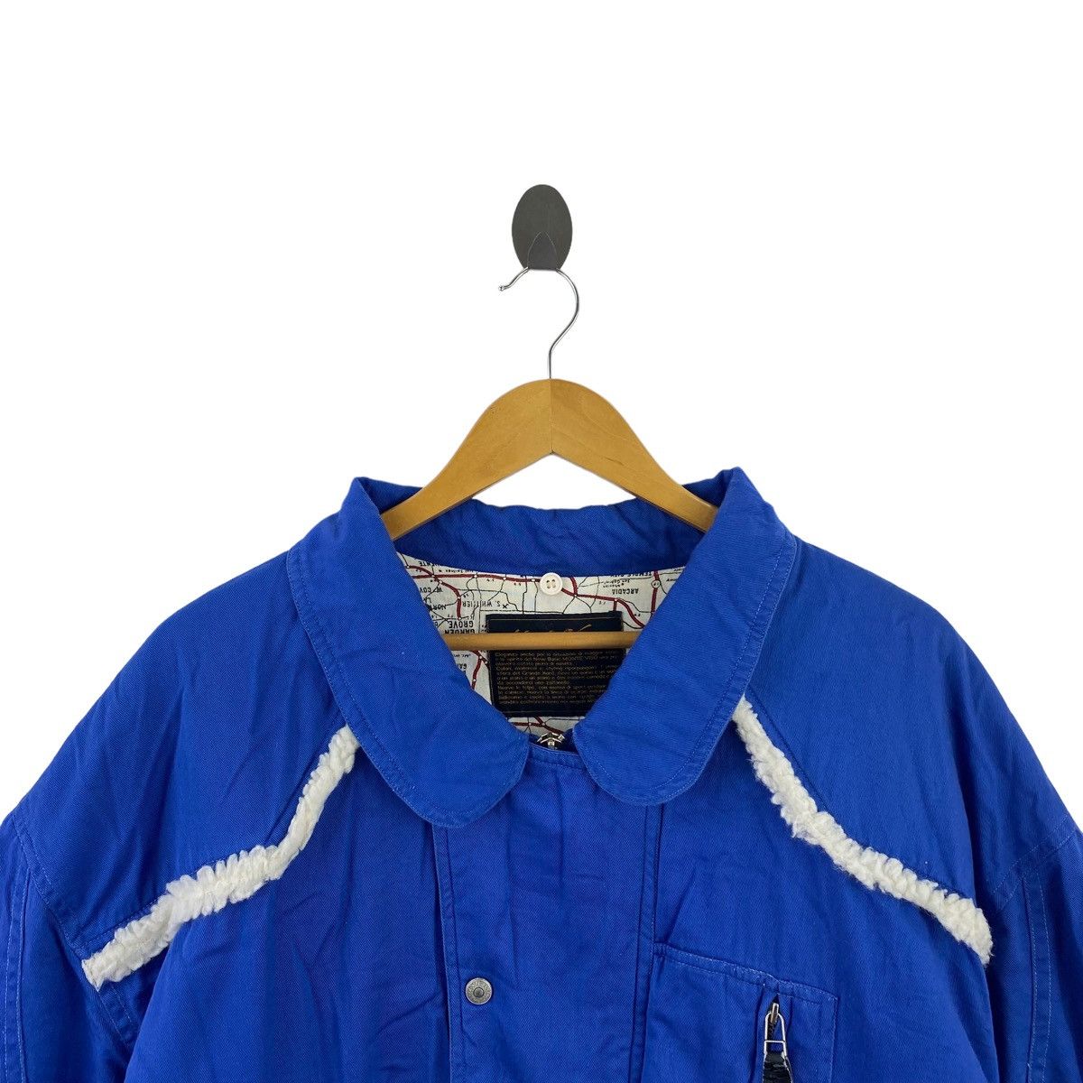 Vintage Vintage MONTE VISO Italy Brand Blue Bomber Jacket Size US XXL / EU 58 / 5 - 2 Thumbnail