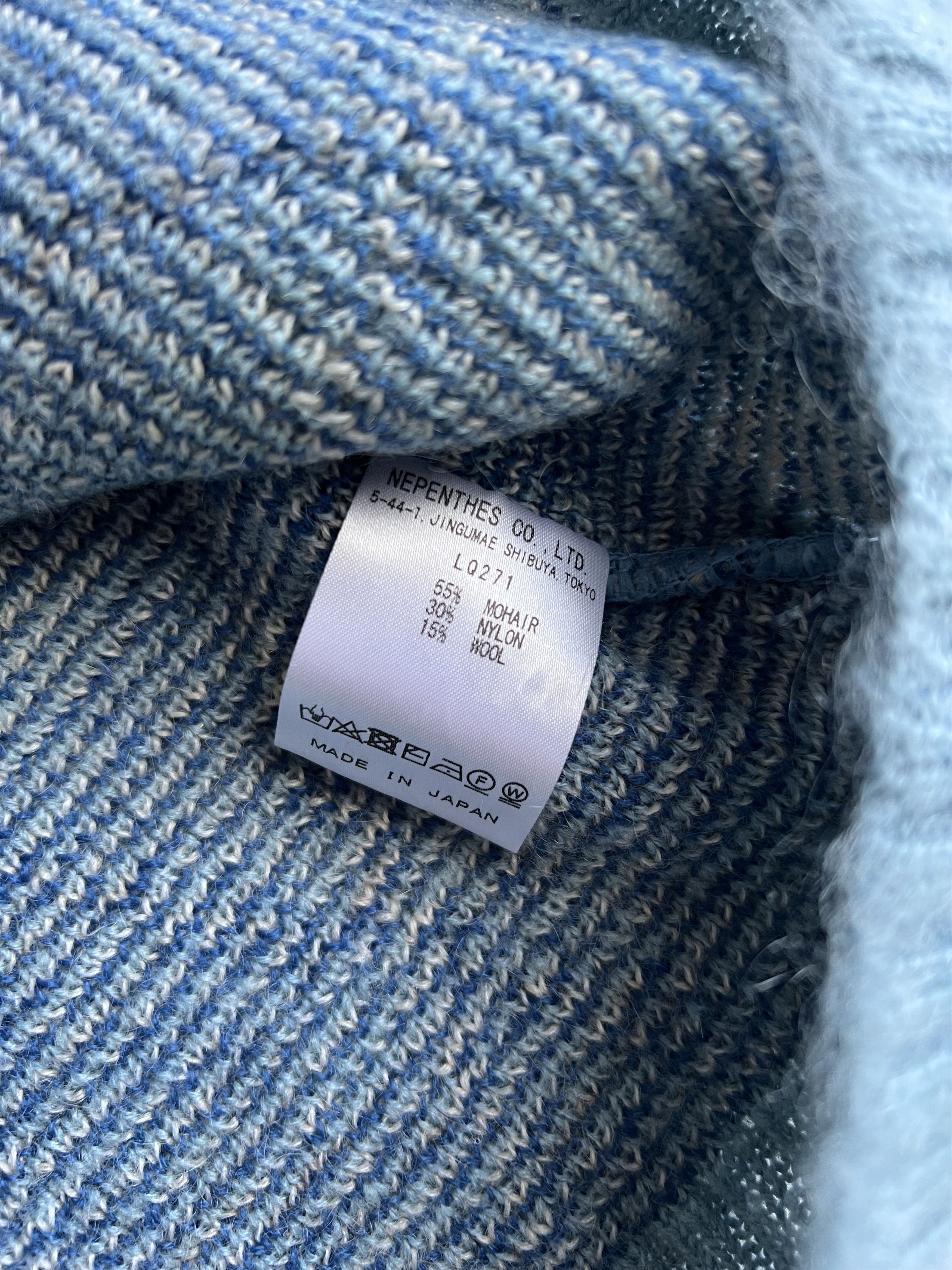 Needles Needles Mohair Argyle Cardigan in Blue Size US M / EU 48-50 / 2 - 6 Thumbnail