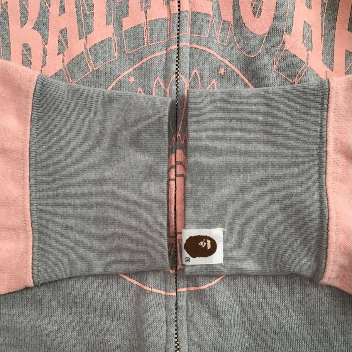 Bape BAPE Logo Zip Hoodie Pink × Gray a bathing ape Size US M / EU 48-50 / 2 - 5 Thumbnail