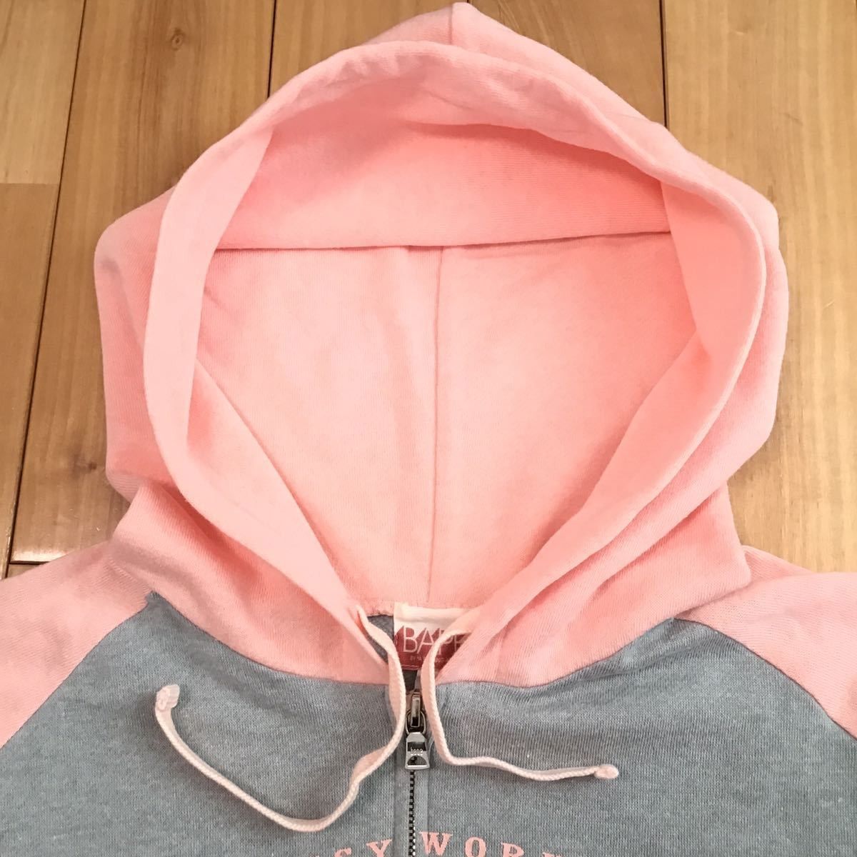 Bape BAPE Logo Zip Hoodie Pink × Gray a bathing ape Size US M / EU 48-50 / 2 - 4 Thumbnail