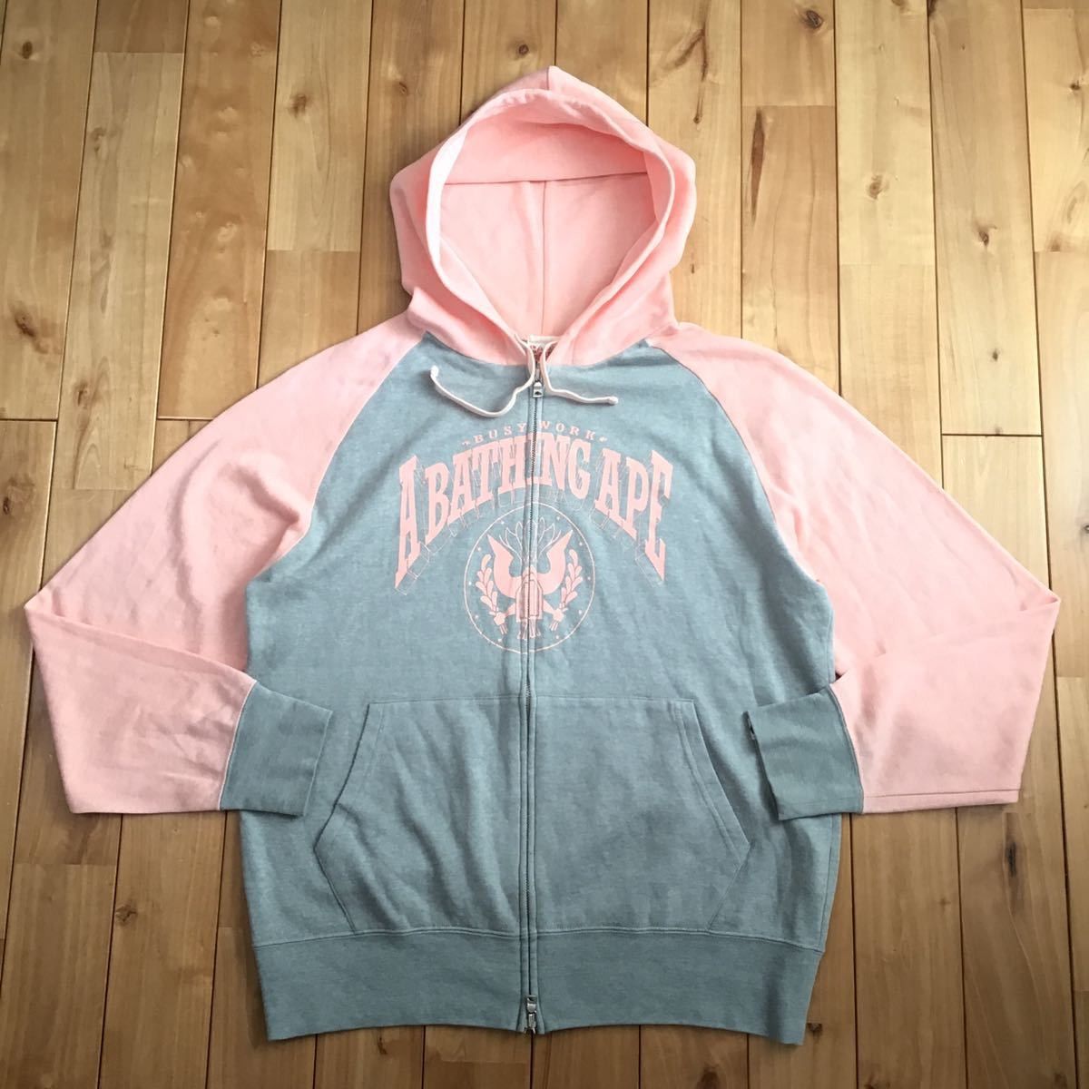 Bape BAPE Logo Zip Hoodie Pink × Gray a bathing ape Size US M / EU 48-50 / 2 - 1 Thumbnail