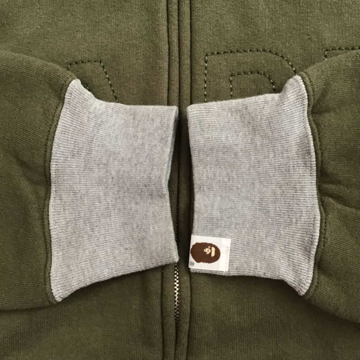 Bape BAPE Green camo x khaki BAPE logo zip hoodie Size US L / EU 52-54 / 3 - 8 Thumbnail