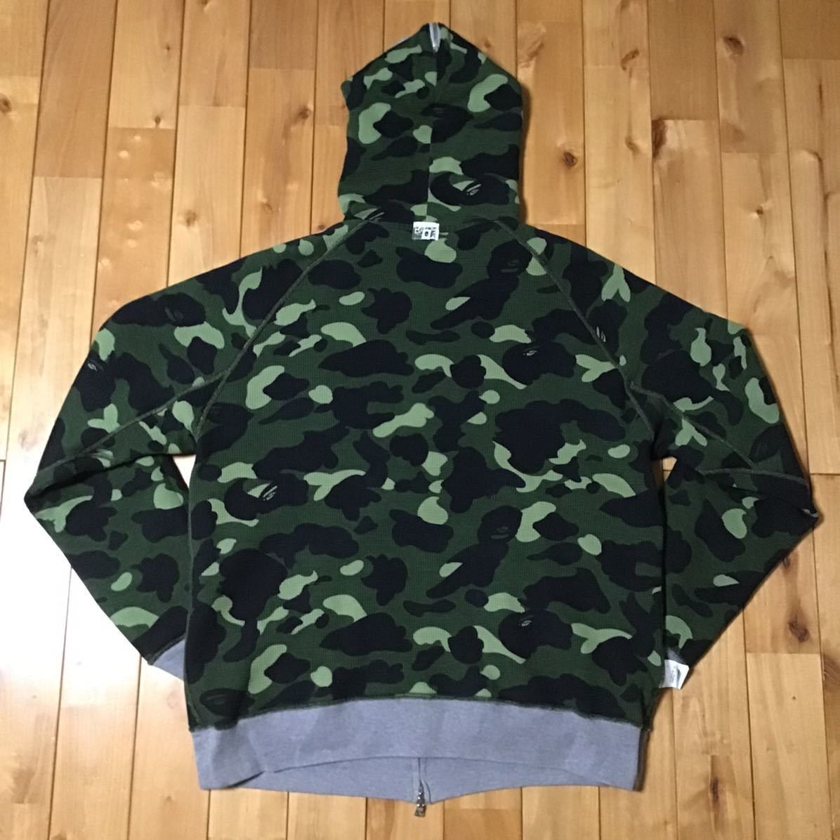 Bape BAPE Green camo x khaki BAPE logo zip hoodie Size US L / EU 52-54 / 3 - 5 Thumbnail