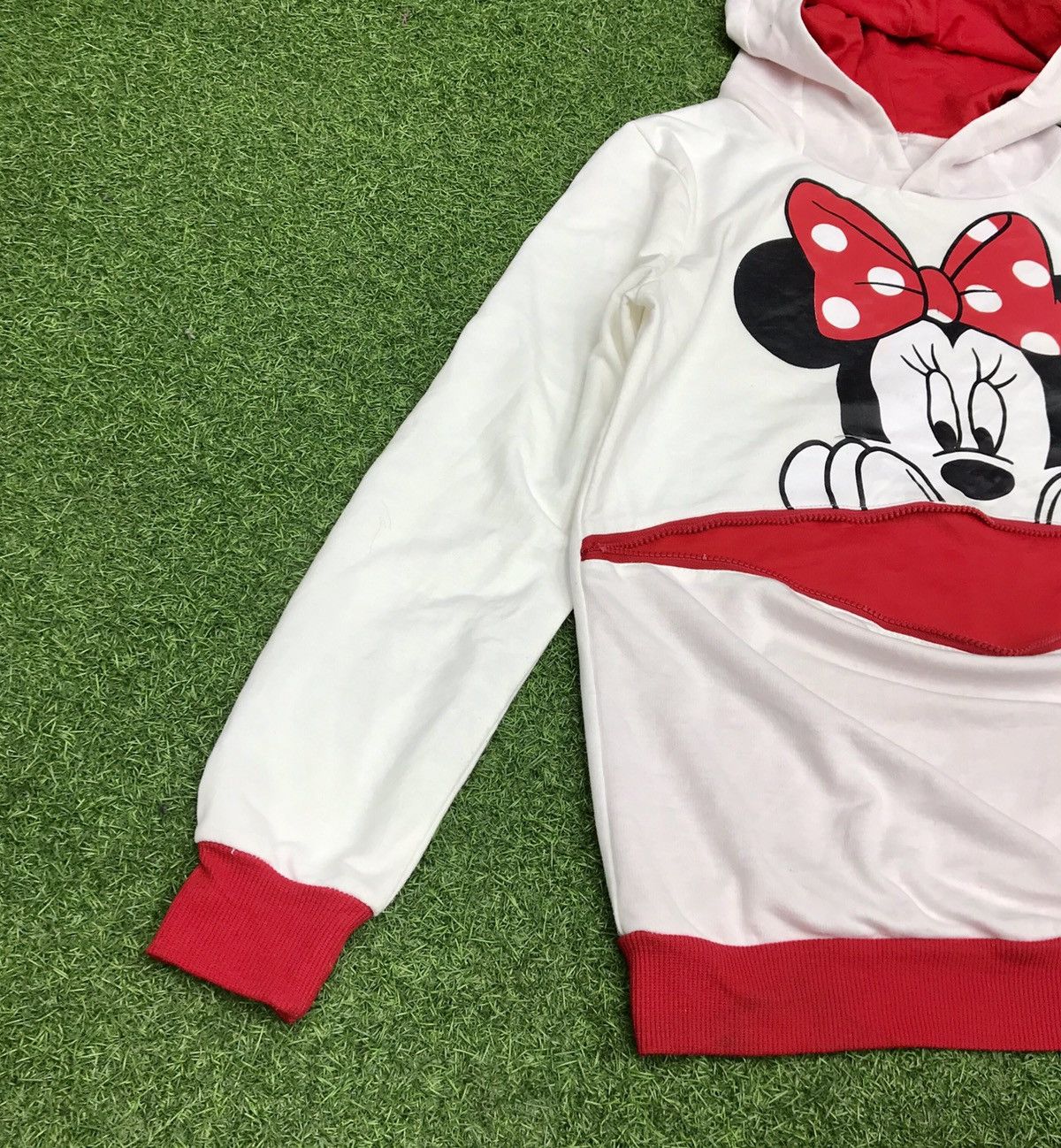 Disney × Mickey Mouse × Vintage VINTAGE 90s MINNIE MOUSE BIG POCKET LOGO SPELLOUT HOODIES Size M / US 6-8 / IT 42-44 - 7 Thumbnail