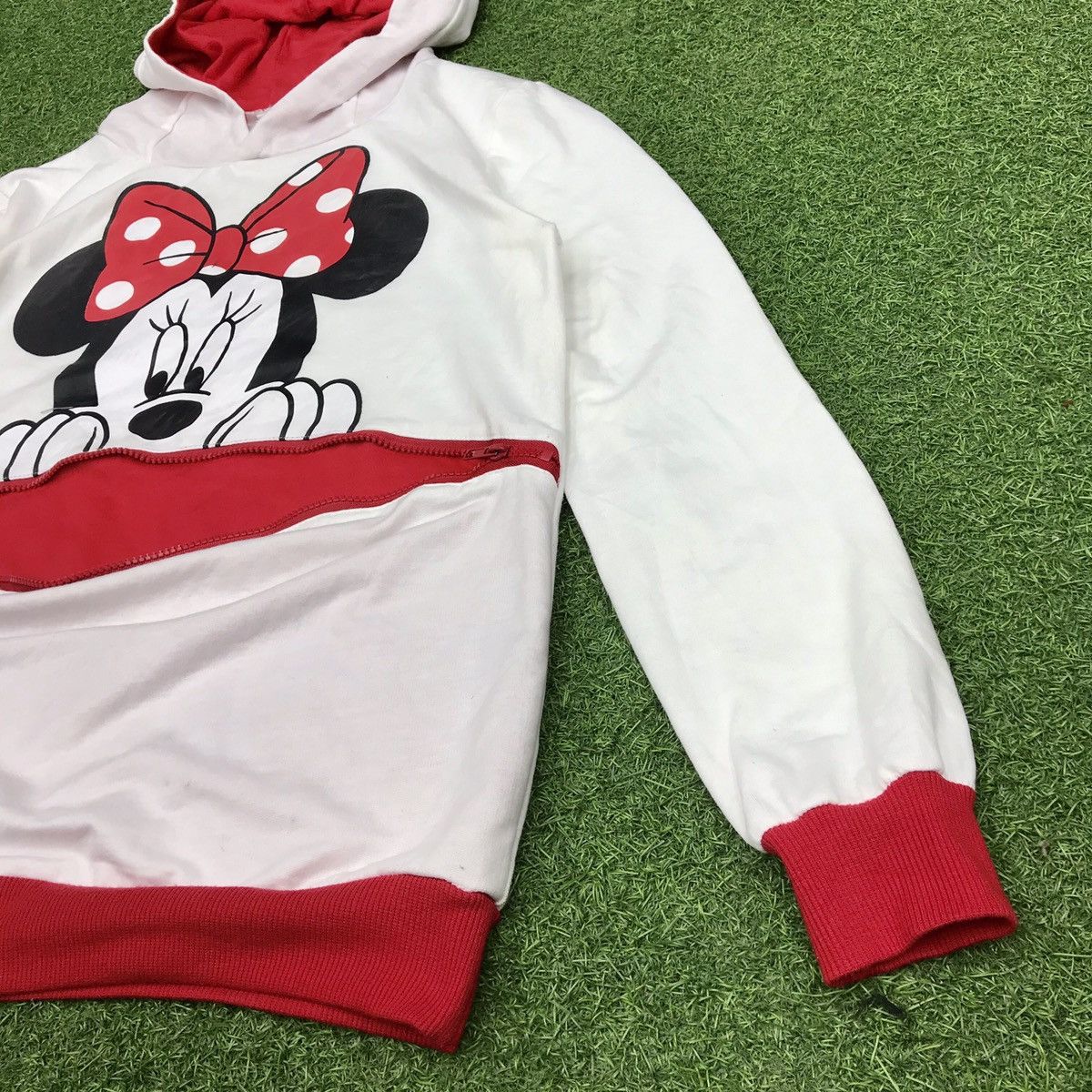 Disney × Mickey Mouse × Vintage VINTAGE 90s MINNIE MOUSE BIG POCKET LOGO SPELLOUT HOODIES Size M / US 6-8 / IT 42-44 - 6 Thumbnail