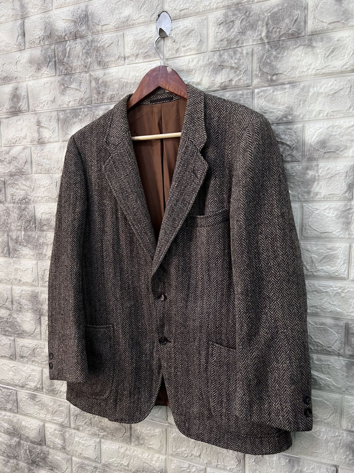 Harris Tweed × Vintage Vintage Harris Tweed x Beau Brummells Wool Jacket Size US M / EU 48-50 / 2 - 2 Thumbnail