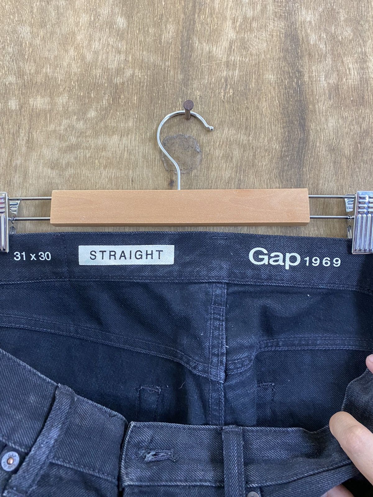 Gap DLS Gap Black distressed Denim vintage Pants #BB532 Size US 31 - 15 Thumbnail