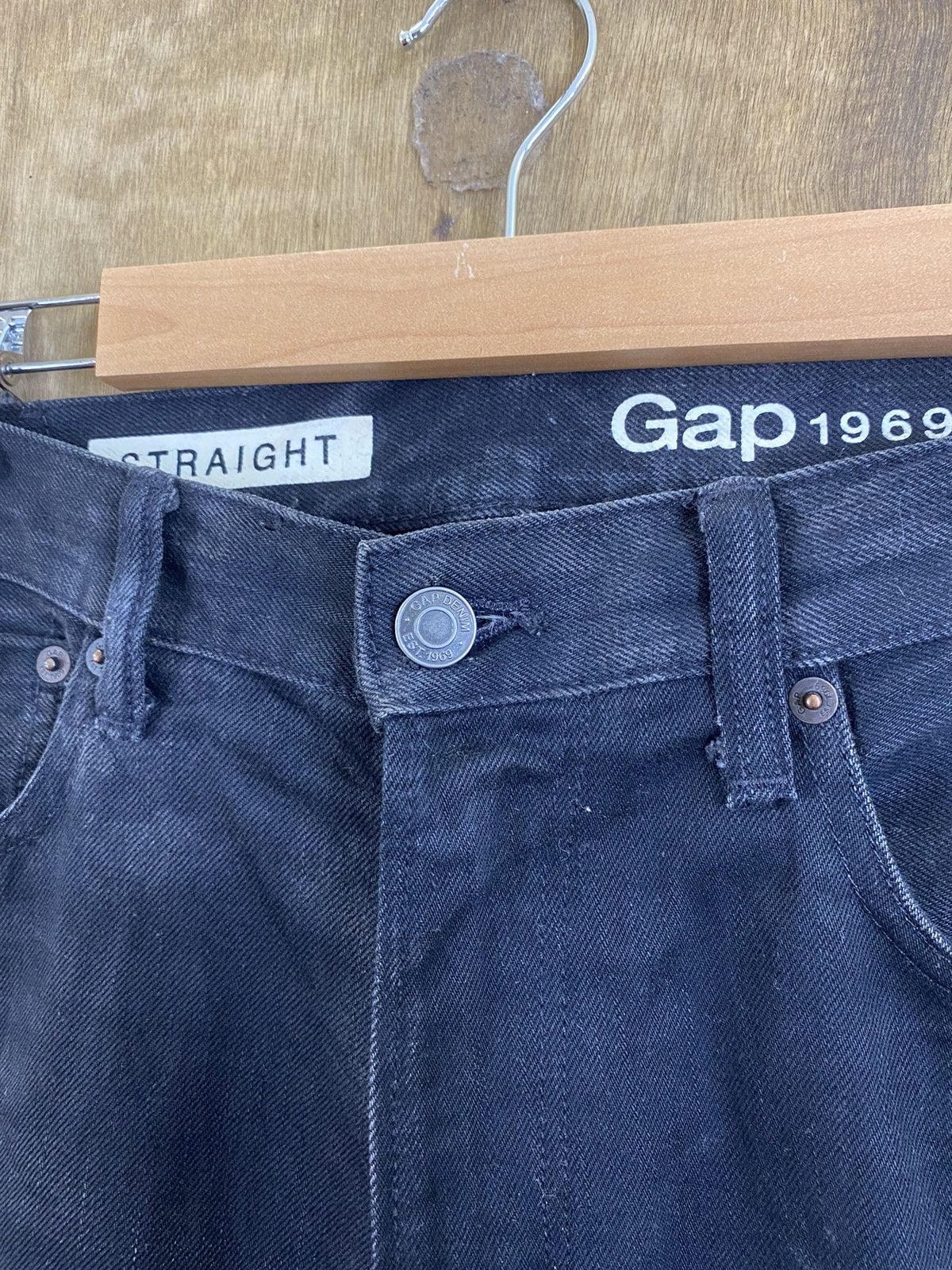 Gap DLS Gap Black distressed Denim vintage Pants #BB532 Size US 31 - 17 Thumbnail