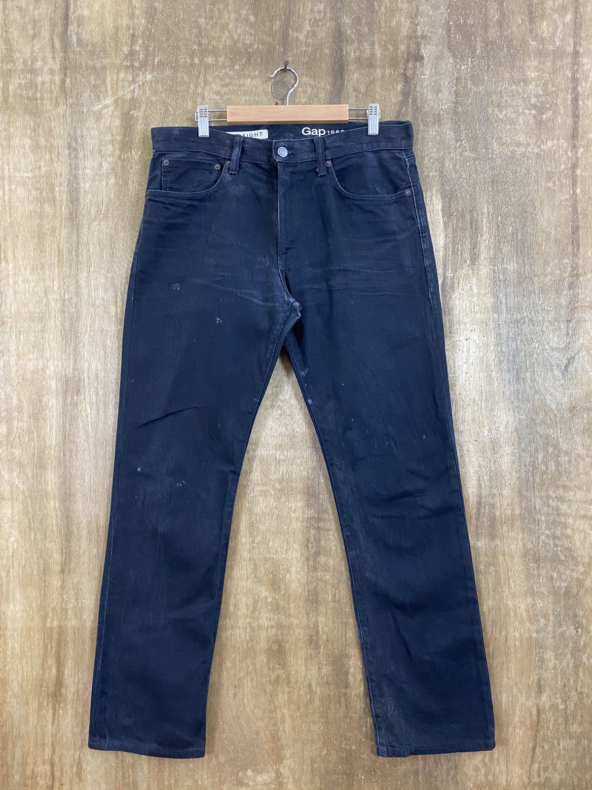 Gap DLS Gap Black distressed Denim vintage Pants #BB532 Size US 31 - 1 Thumbnail
