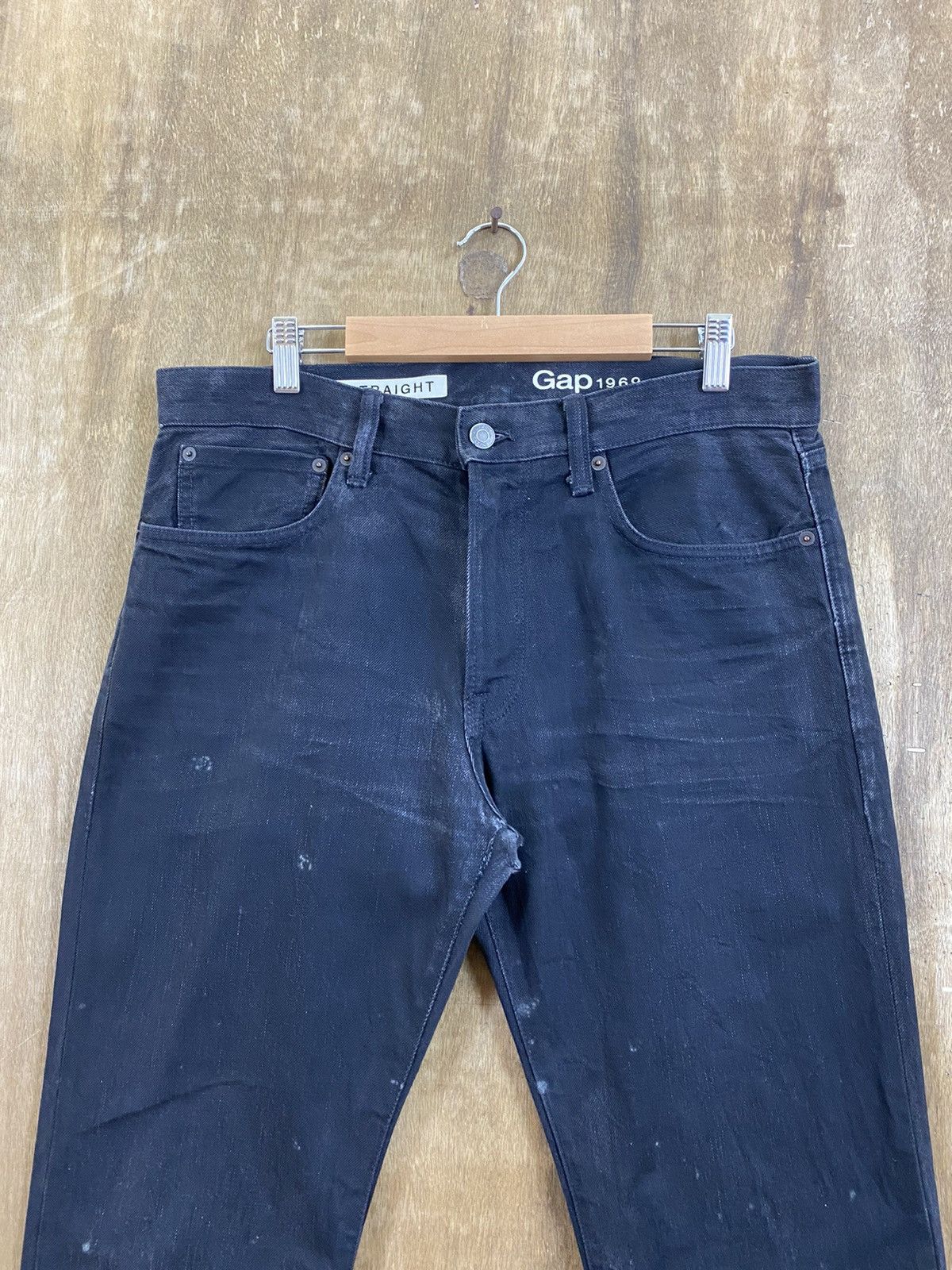Gap DLS Gap Black distressed Denim vintage Pants #BB532 Size US 31 - 2 Thumbnail