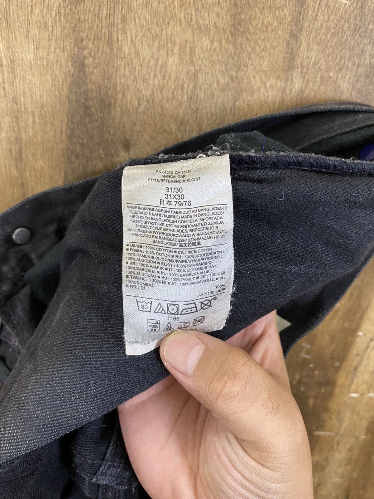 Gap DLS Gap Black distressed Denim vintage Pants #BB532 Size US 31 - 14 Thumbnail