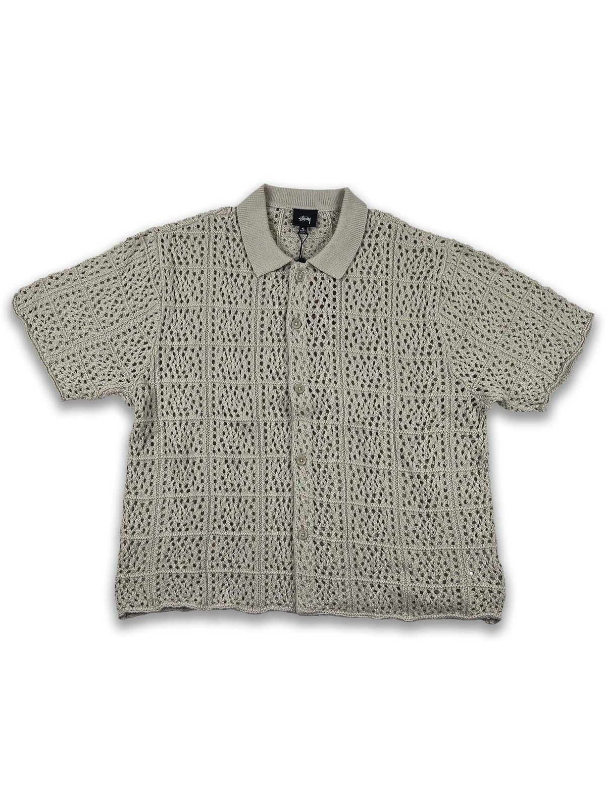 stussy crochet shirt XL